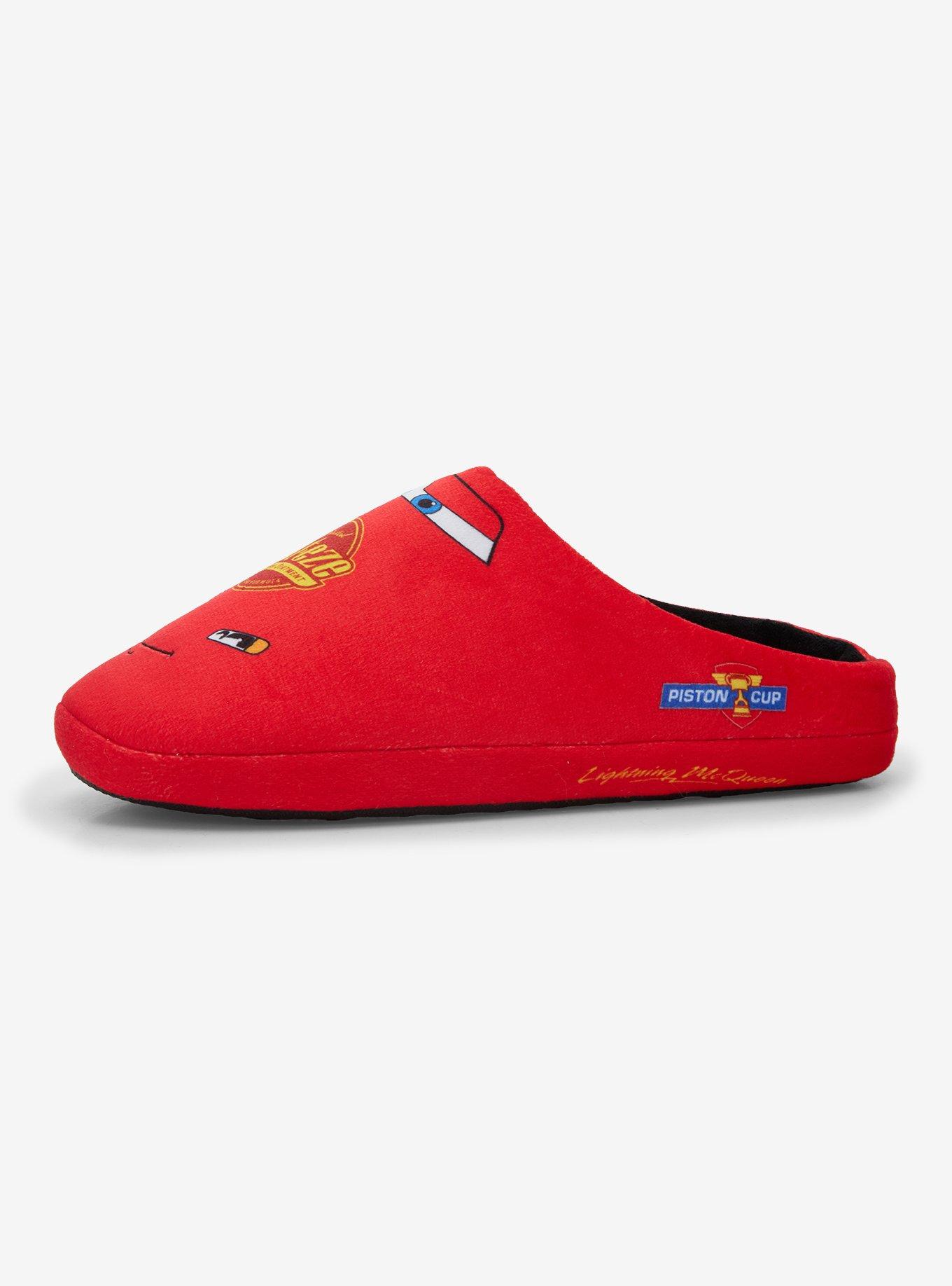 Disney Pixar Cars Lightning McQueen Men's Slippers - BoxLunch Exclusive, , hi-res