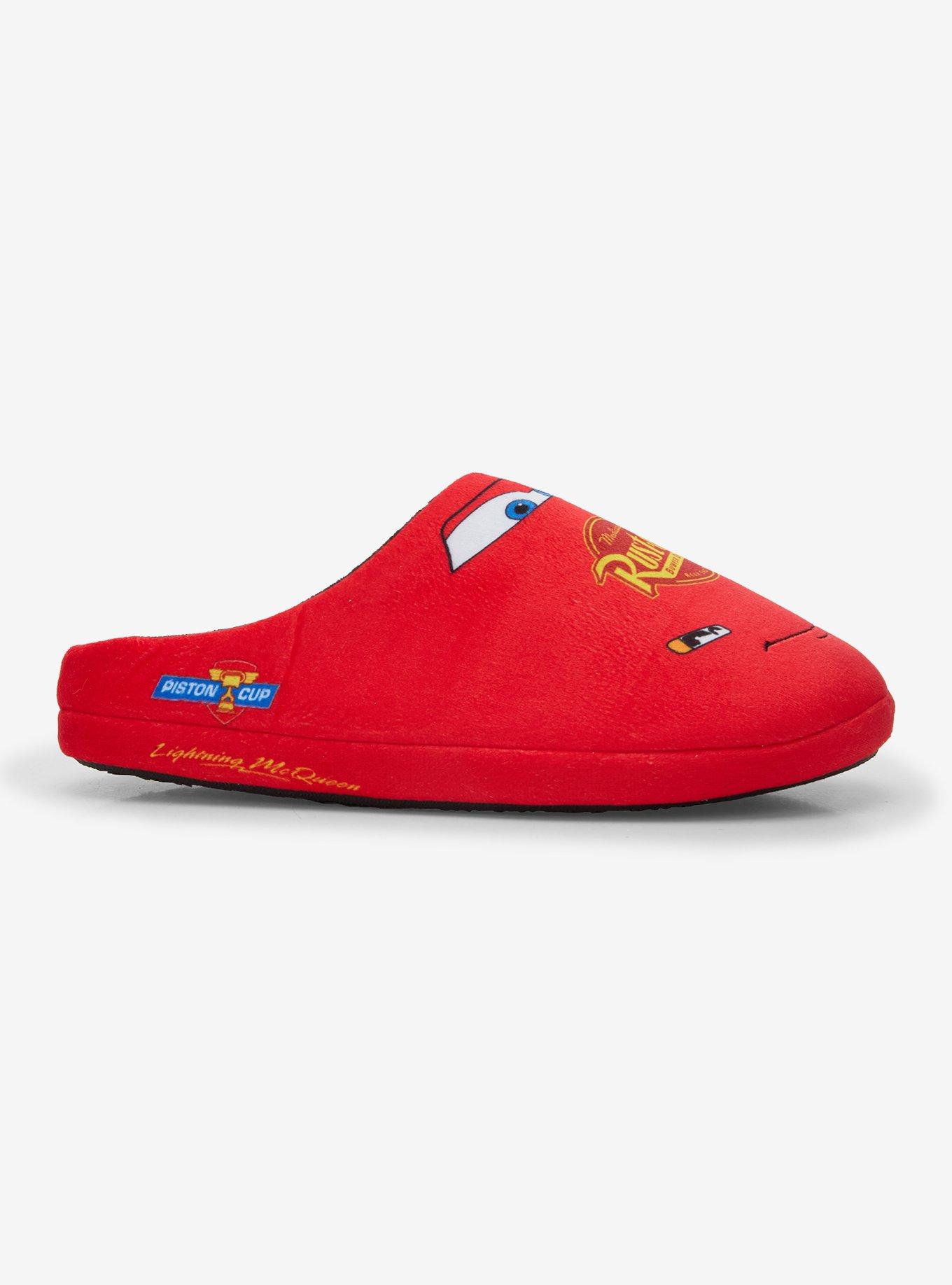 Disney Pixar Cars Lightning McQueen Men's Slippers - BoxLunch Exclusive, RED, alternate