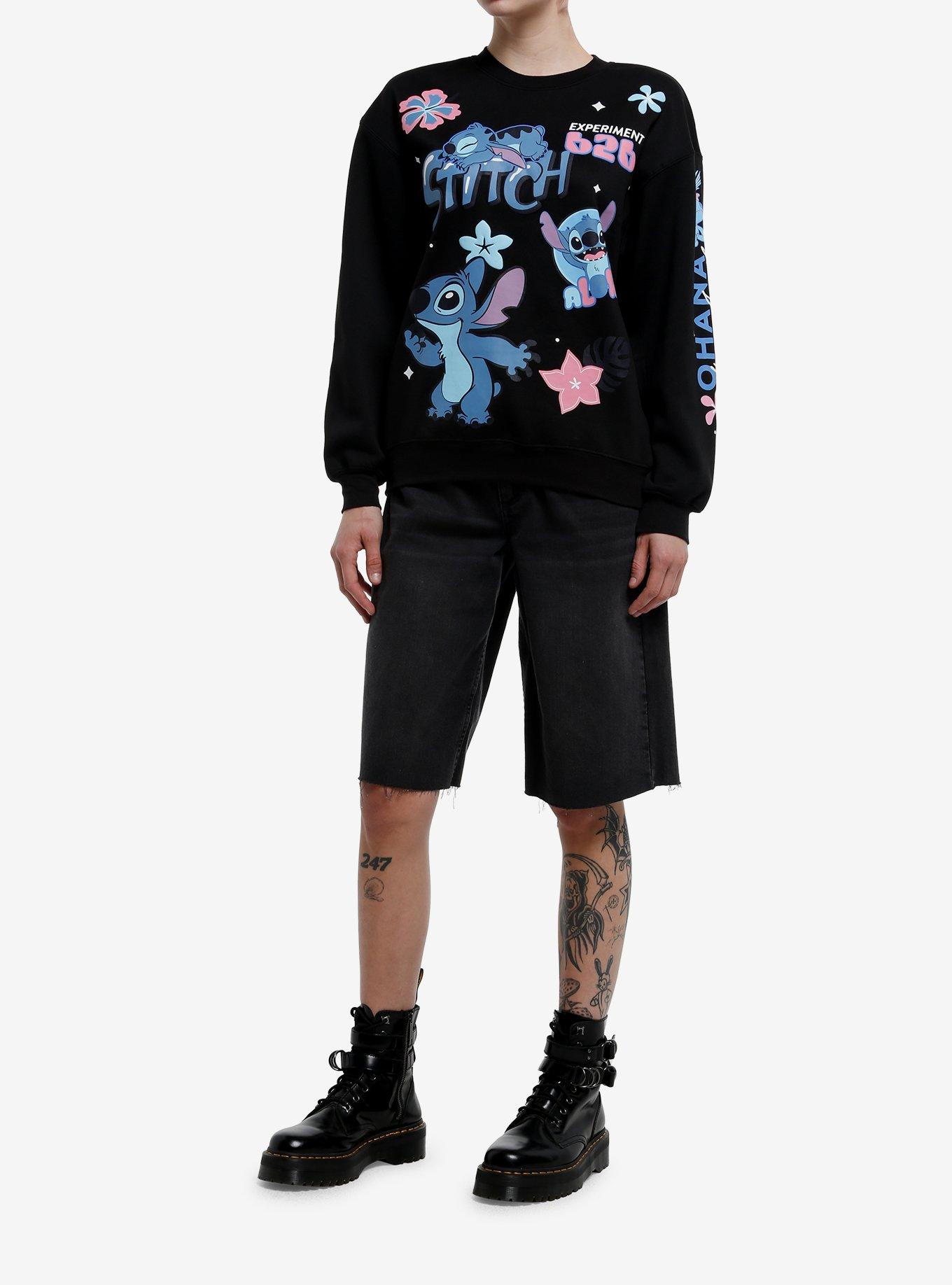 Disney Stitch Icons & Flowers Girls Sweatshirt, , hi-res