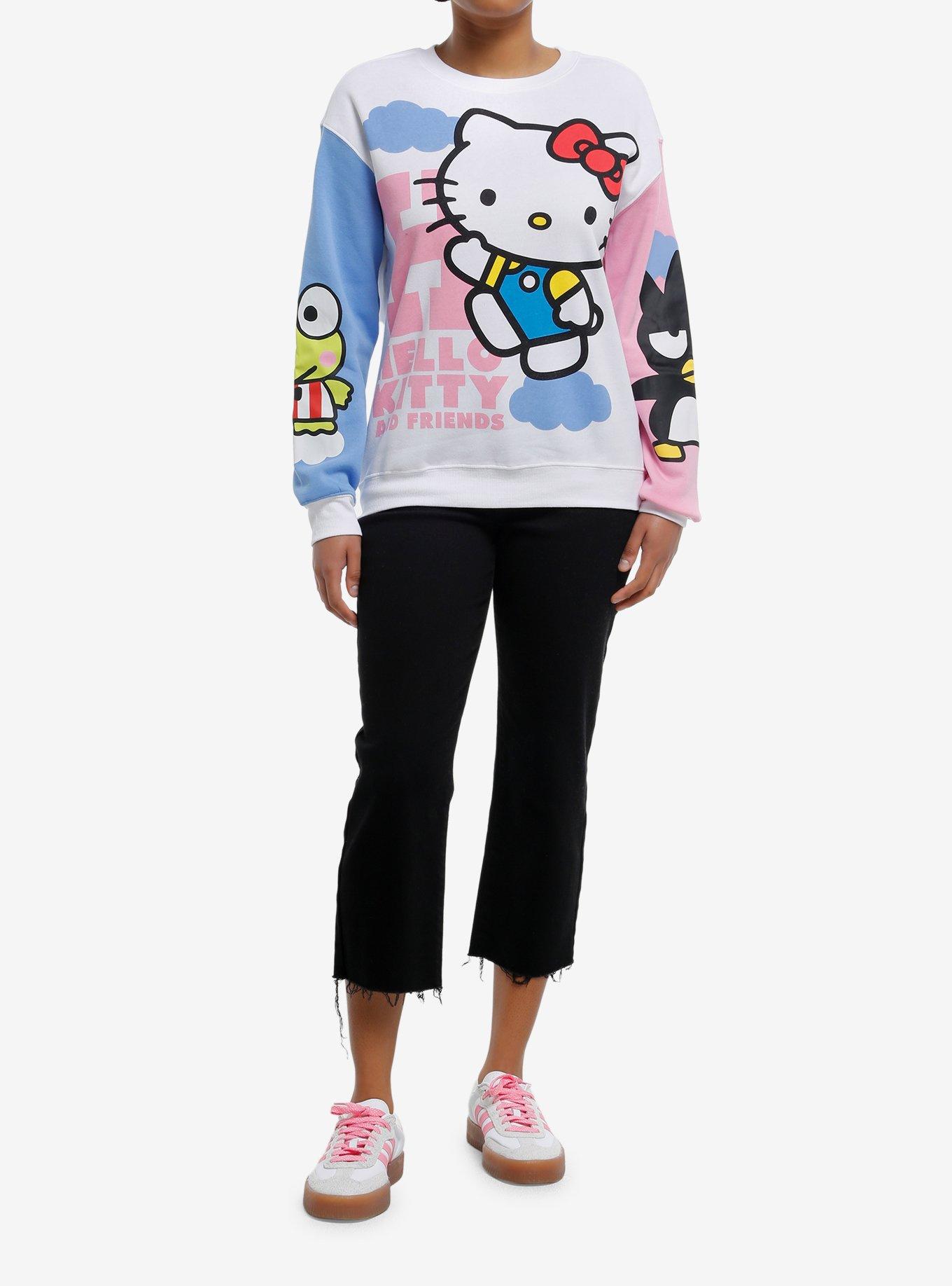 Hello Kitty And Friends Jumbo Color-Block Girls Sweatshirt, , hi-res