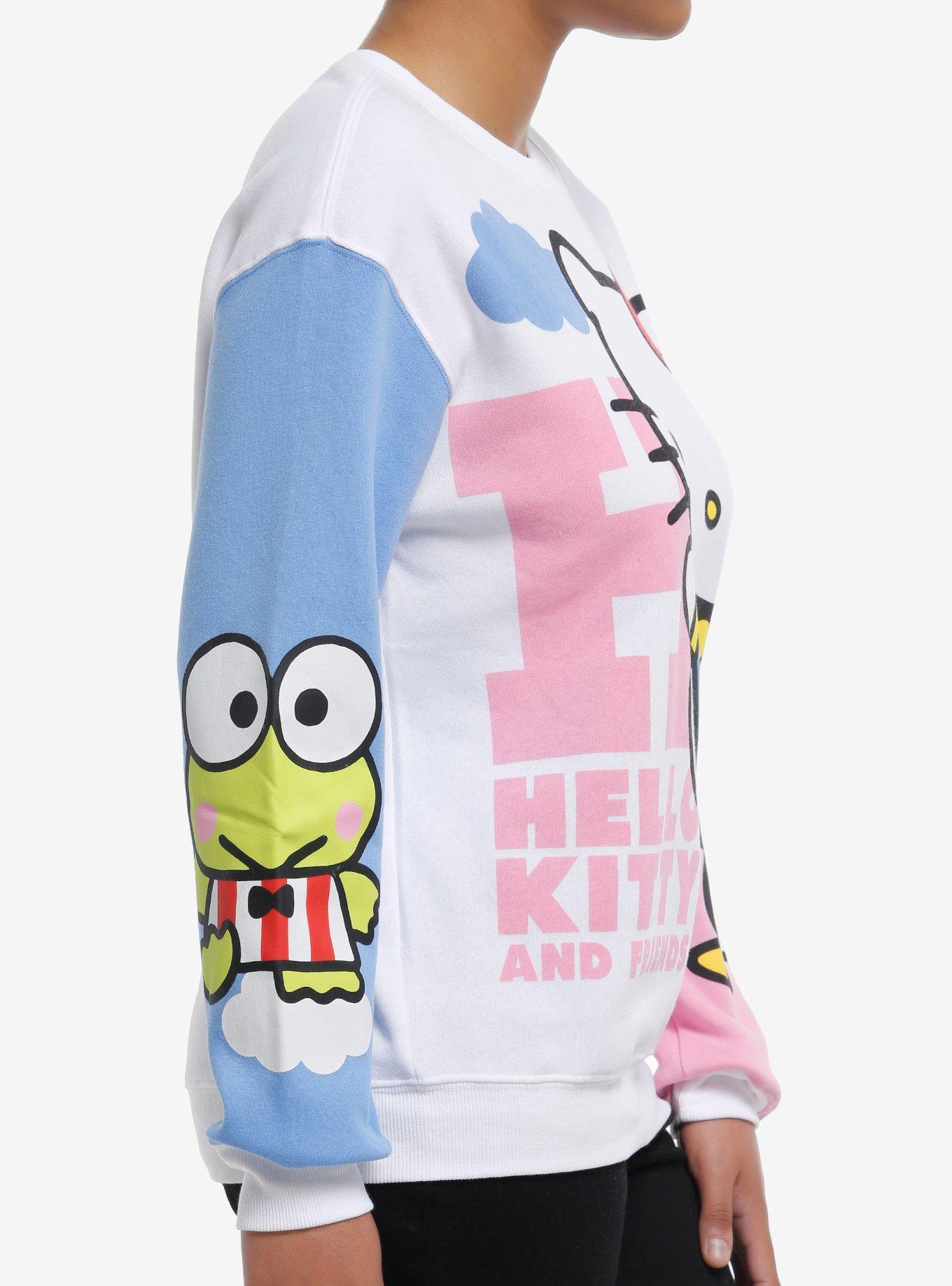 Hello Kitty And Friends Jumbo Color-Block Girls Sweatshirt, MULTI, alternate