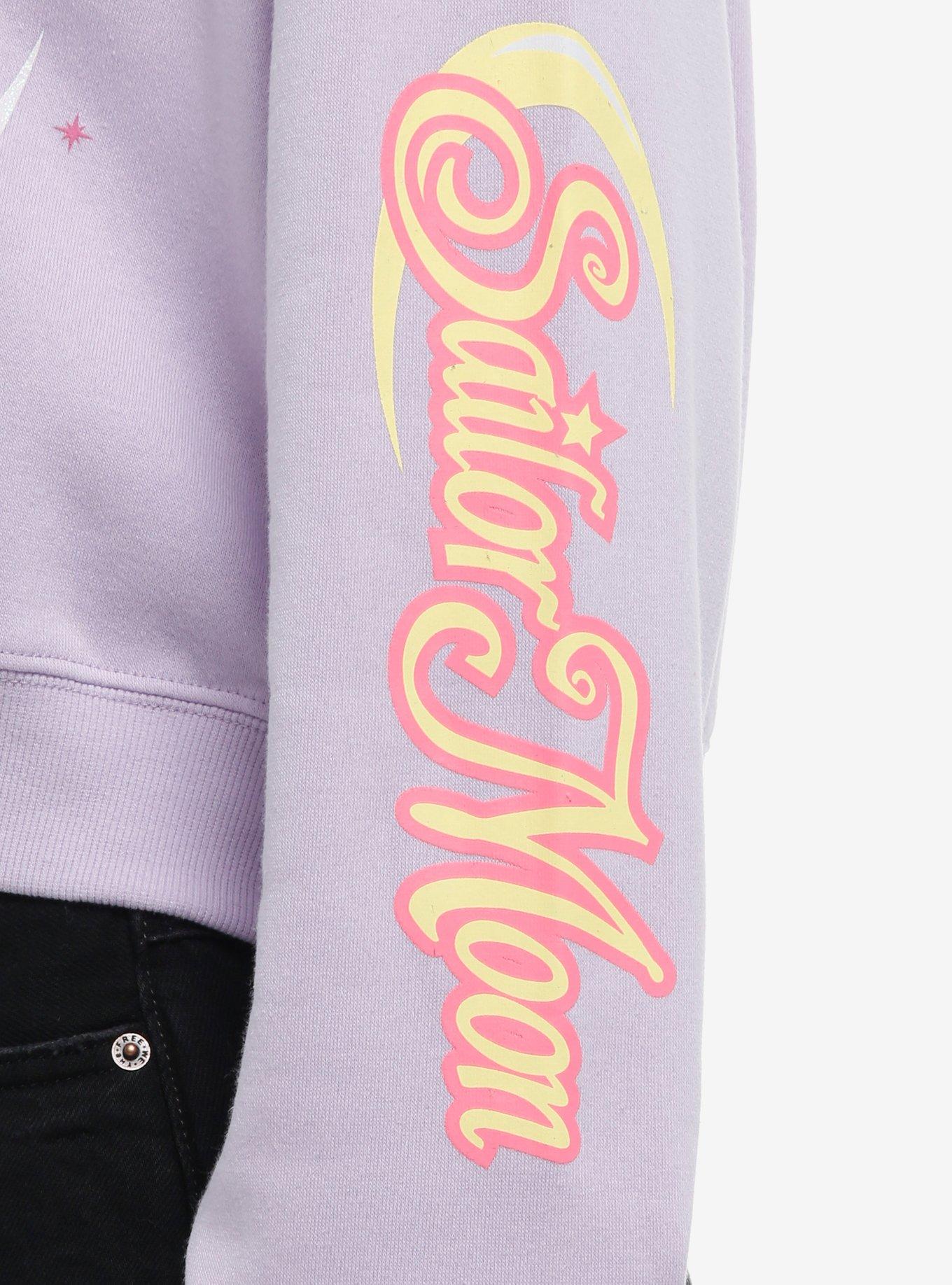 Pretty Guardian Sailor Moon Cats Glitter Girls Crop Hoodie, MULTI, alternate