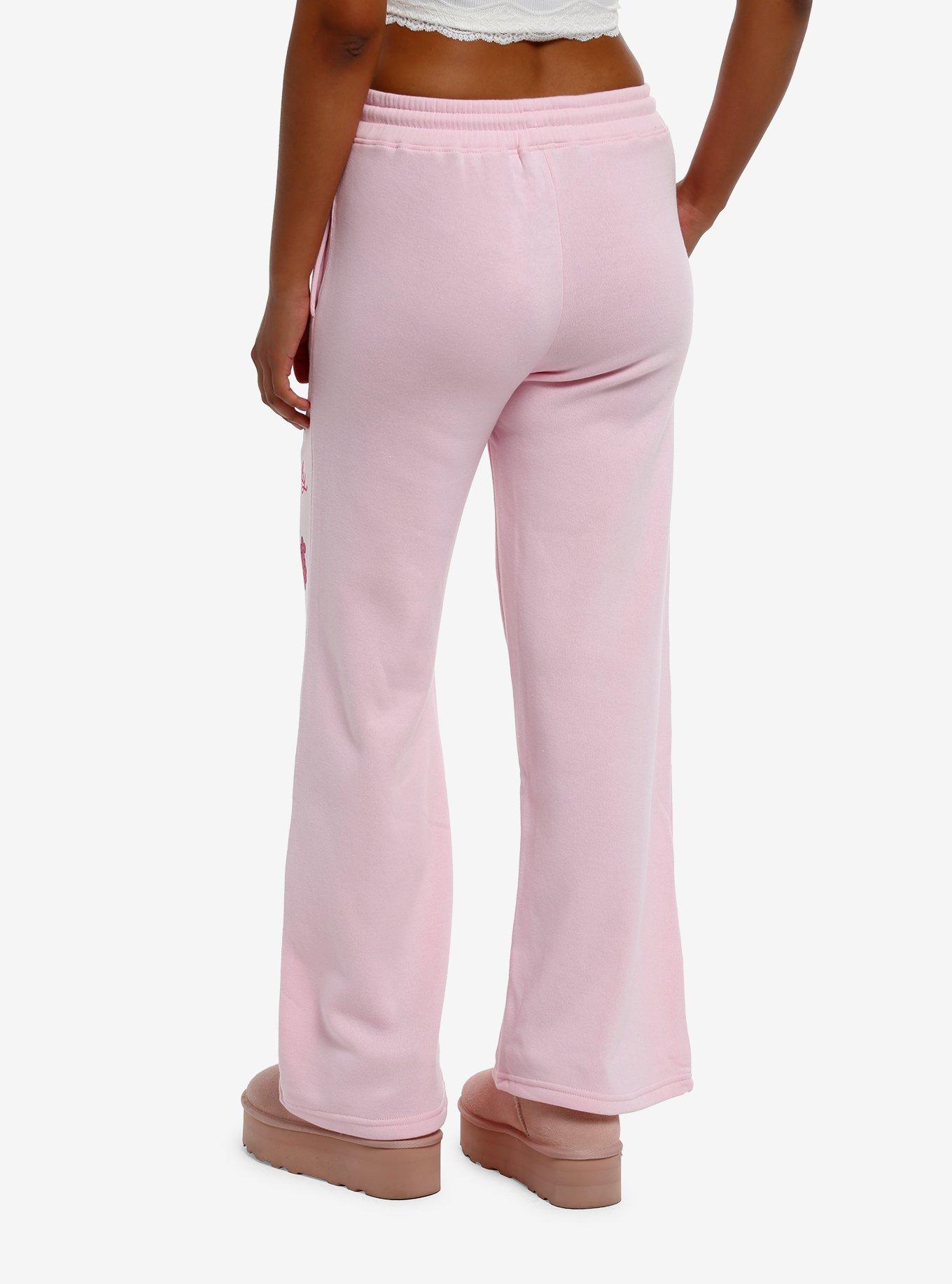 My Melody & Kuromi Pink Wide Leg Sweatpants, , hi-res