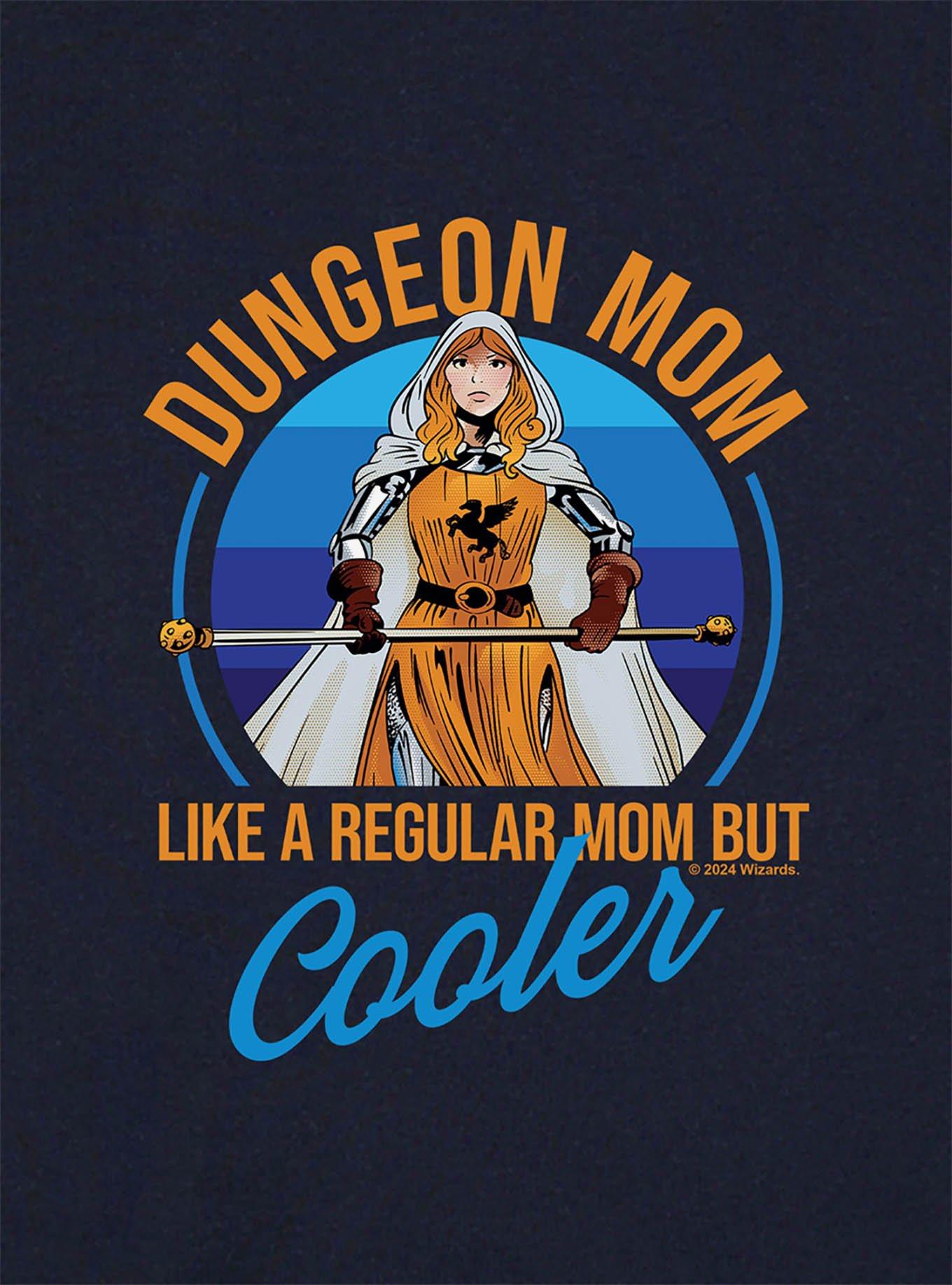 Dungeons & Dragons Dungeon Mom Cap Sleeve Baby Rib Girls Crop Top, NAVY, alternate