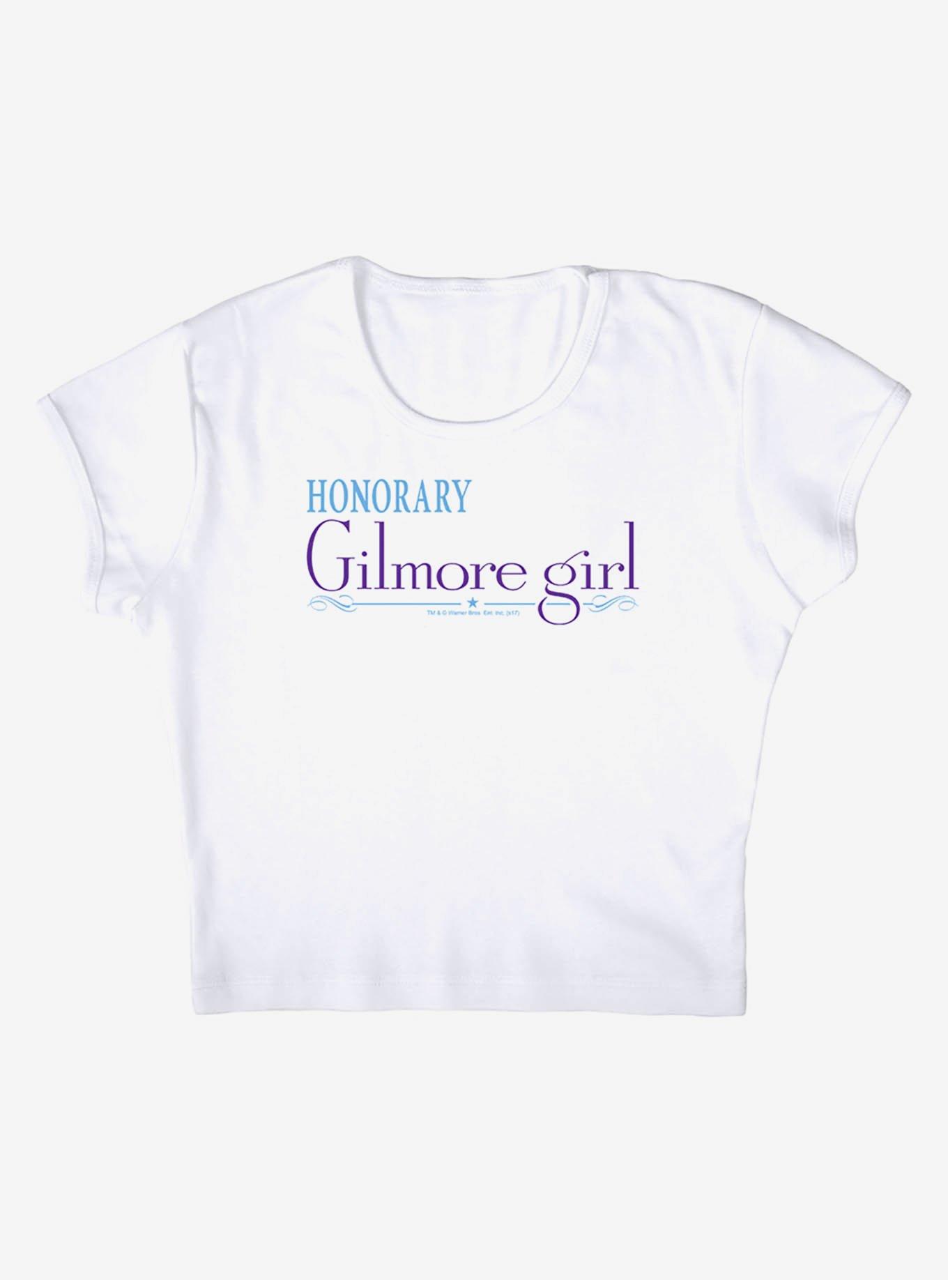 Gilmore Girls Honorary Gilmore Girl Cap Sleeve Baby Rib Girls Crop Top, BRIGHT WHITE, alternate