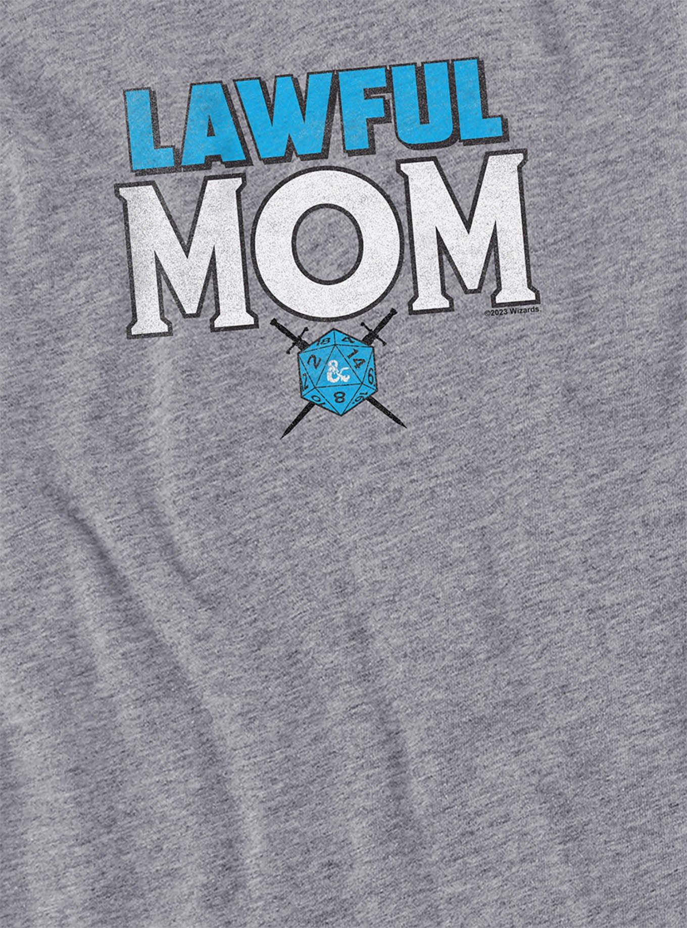 Dungeons & Dragons Lawful Mom Girls Crop Top T-Shirt, ATHLETIC HEATHER, alternate