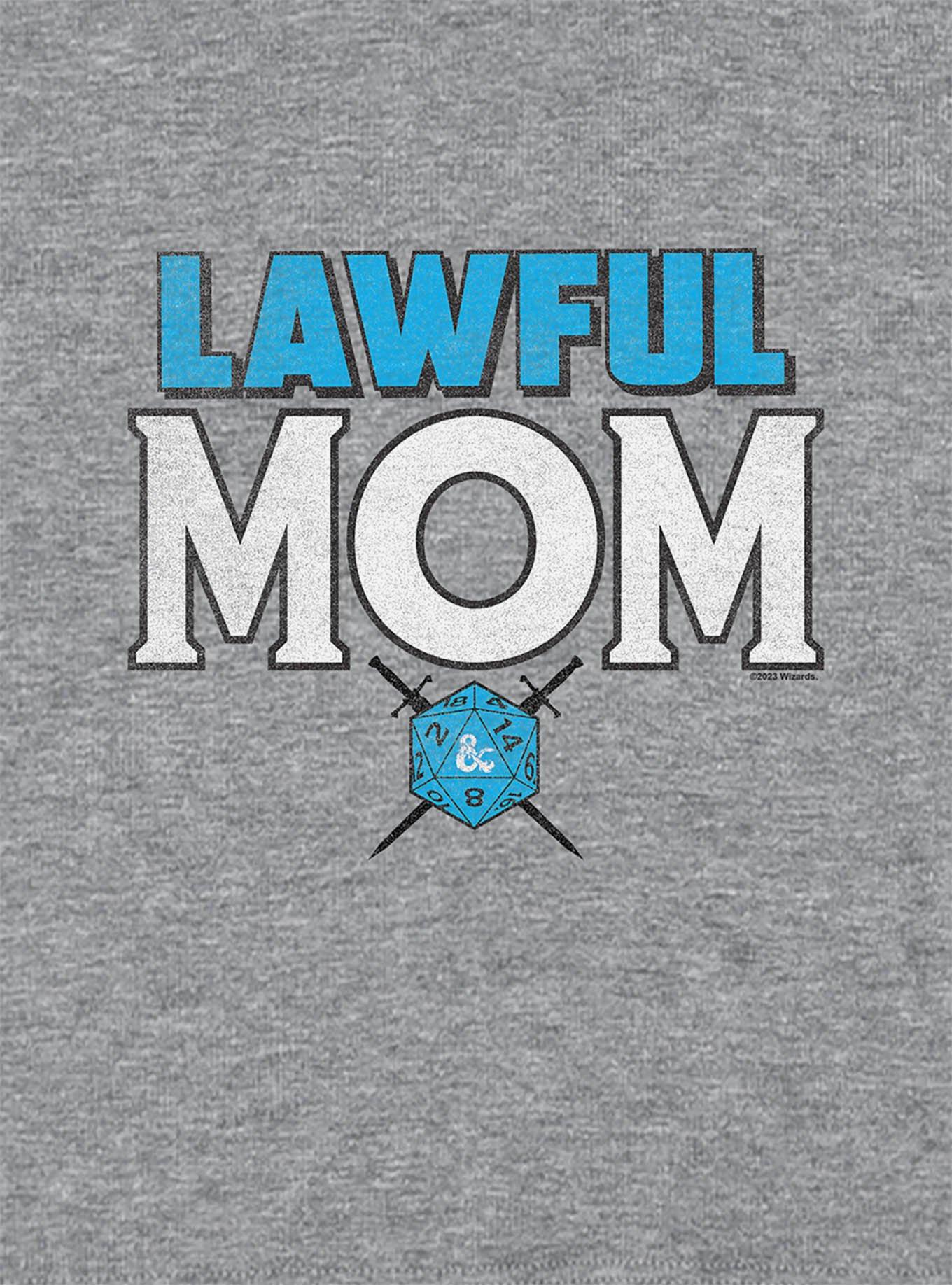 Dungeons & Dragons Lawful Mom Cap Sleeve Baby Rib Girls Crop Top, ATHLETIC HEATHER, alternate