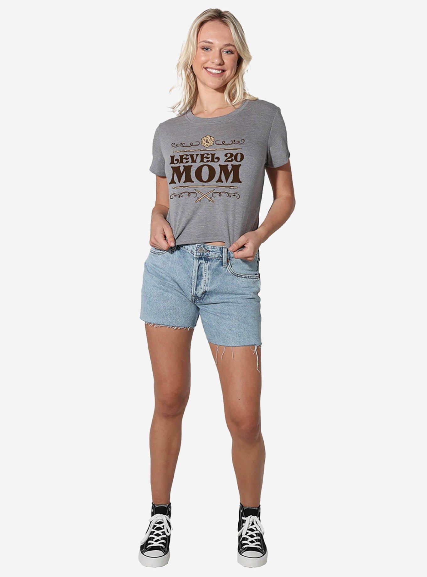 Dungeons & Dragons Level 20 Mom Women's Crop Top T-Shirt, , hi-res