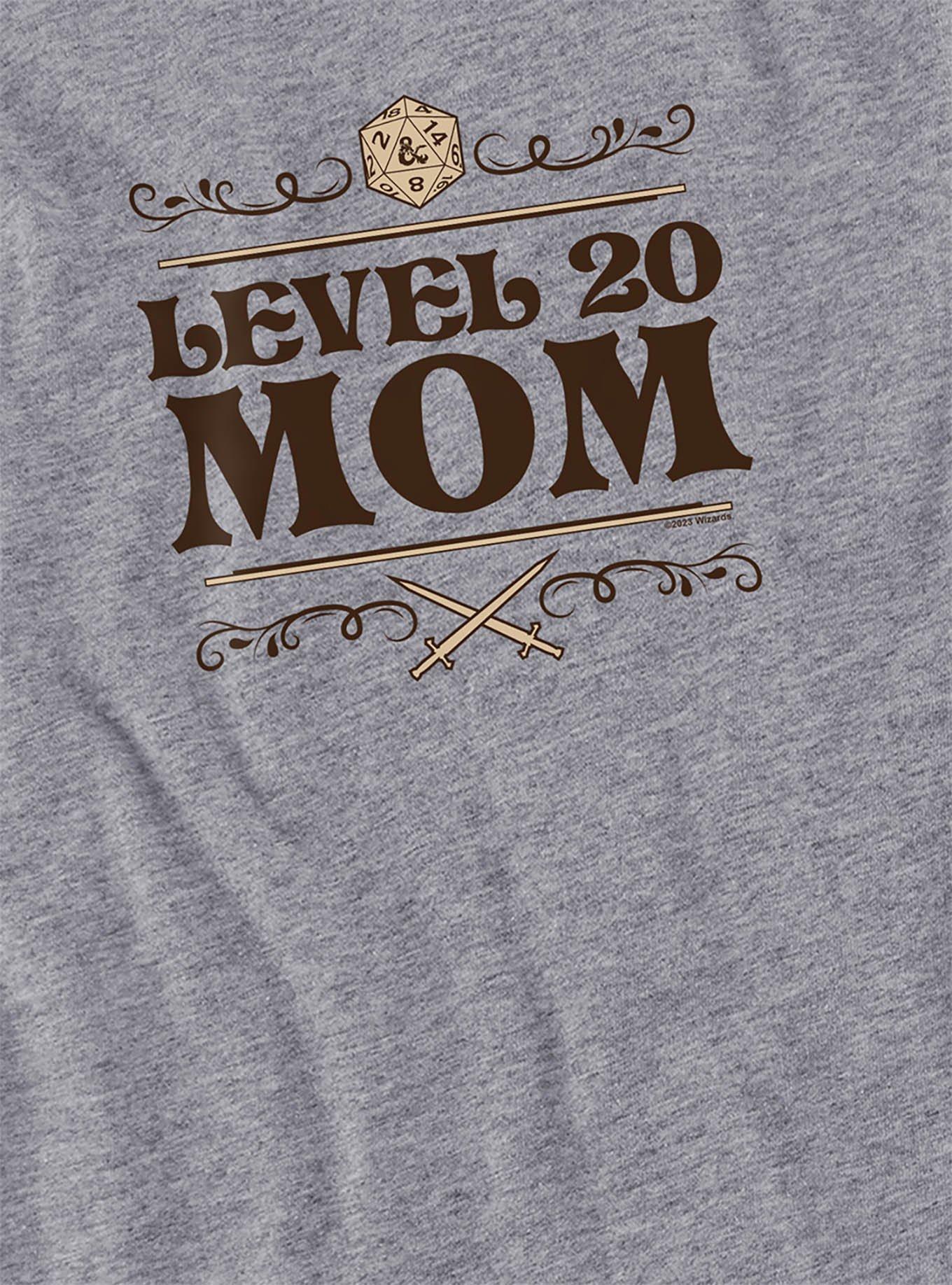 Dungeons & Dragons Level 20 Mom Women's Crop Top T-Shirt, ATHLETIC HEATHER, alternate