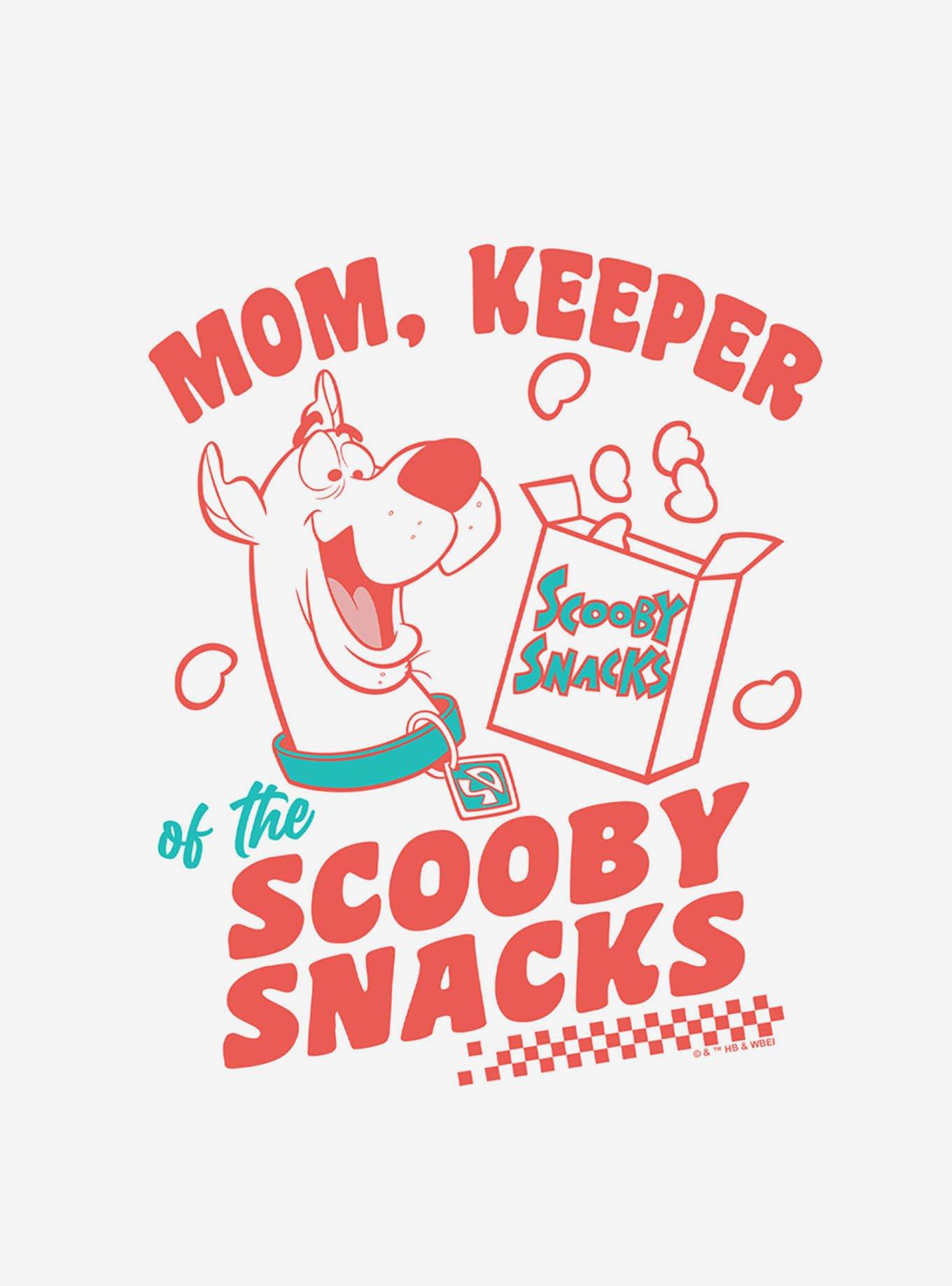 Scooby-Doo! Mom Keeper Scooby Snacks Cap Sleeve Baby Rib Women's Crop Top, BRIGHT WHITE, alternate