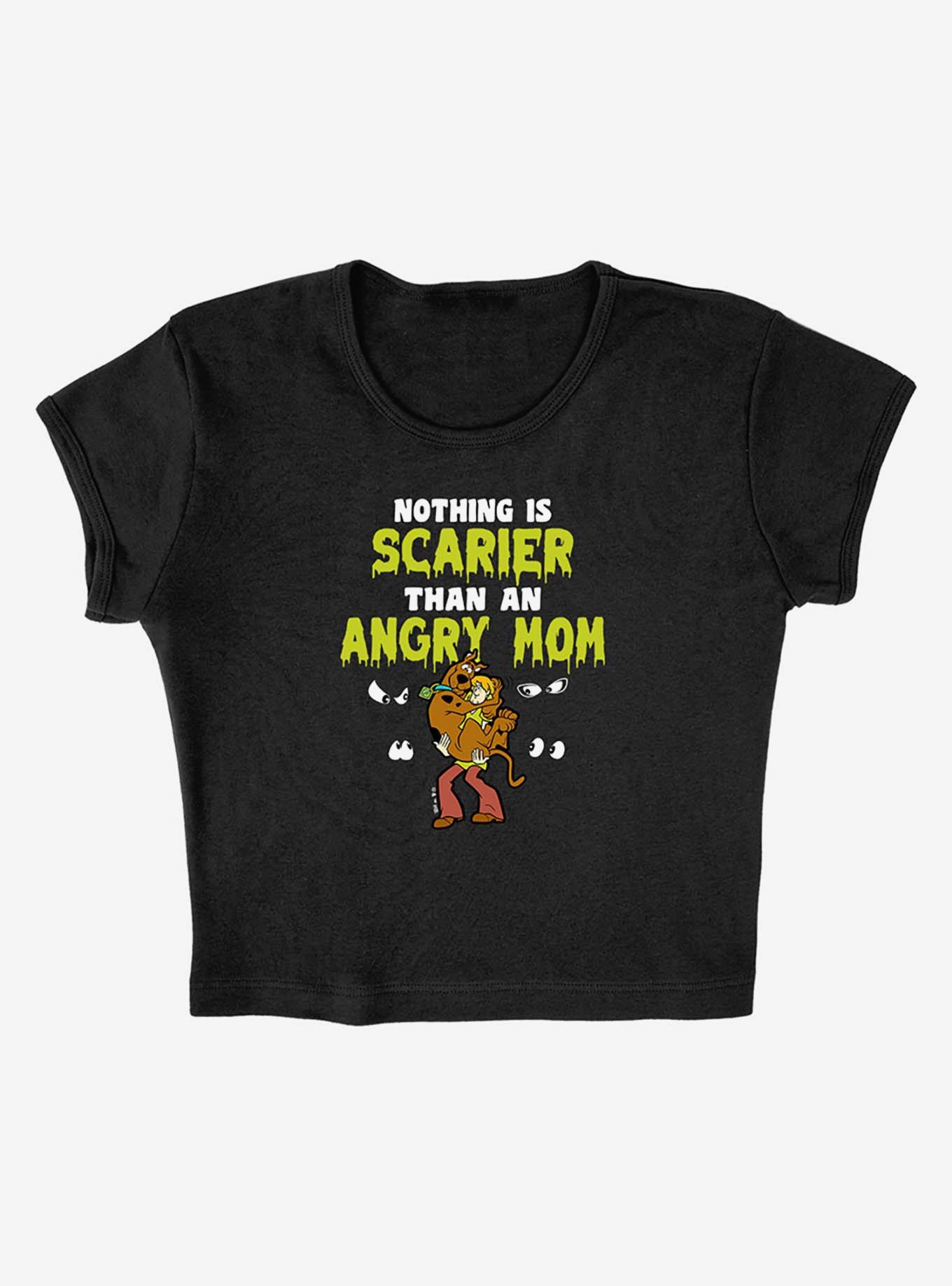 Scooby-Doo! Nothing Scarier Shaggy Cap Sleeve Baby Rib Women's Crop Top, BLACK, alternate