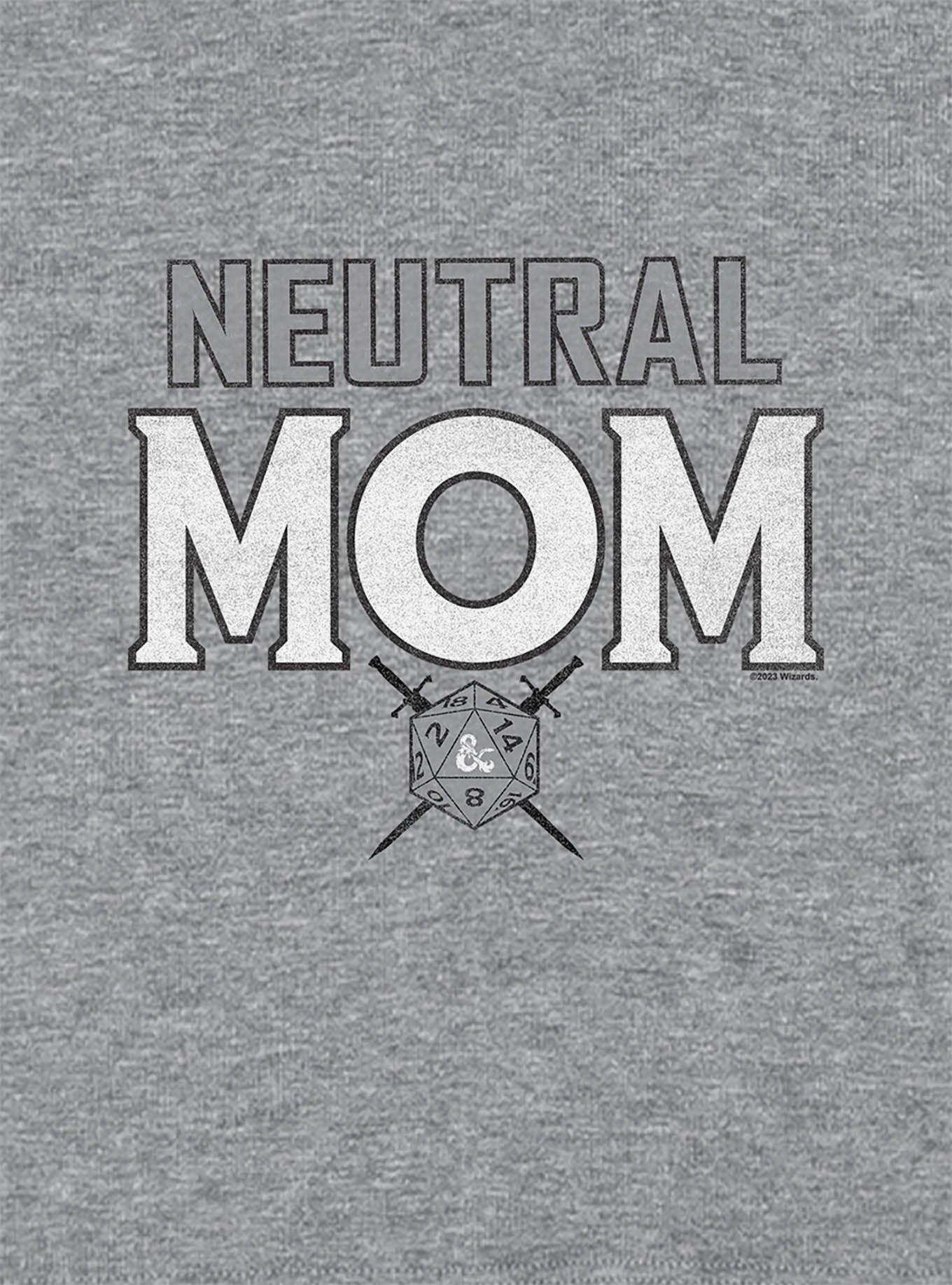 Dungeons & Dragons Neutral Mom Cap Sleeve Baby Rib Women's Crop Top, ATHLETIC HEATHER, alternate