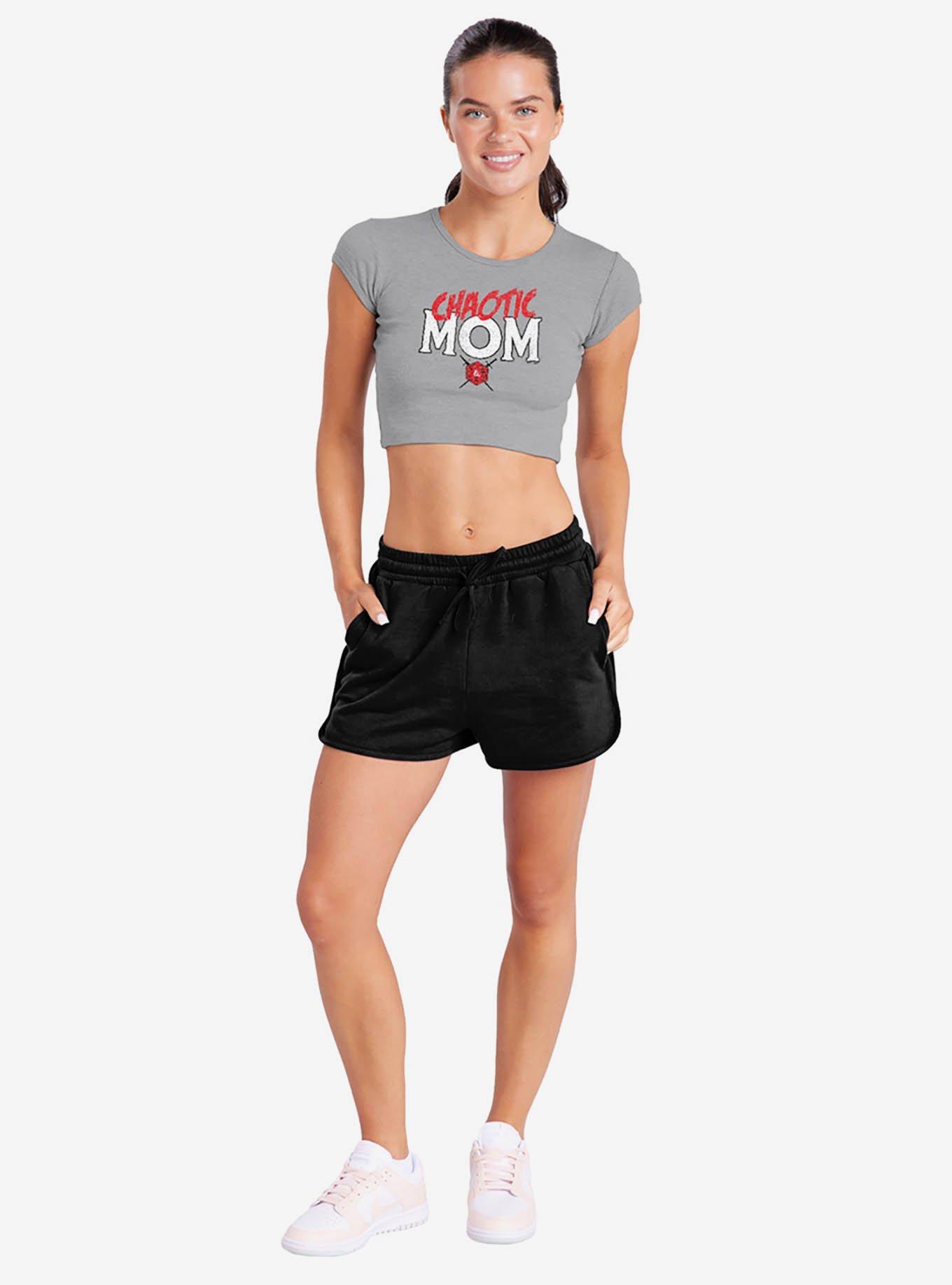 Dungeons & Dragons Chaotic Mom Cap Sleeve Baby Rib Women's Crop Top, , hi-res