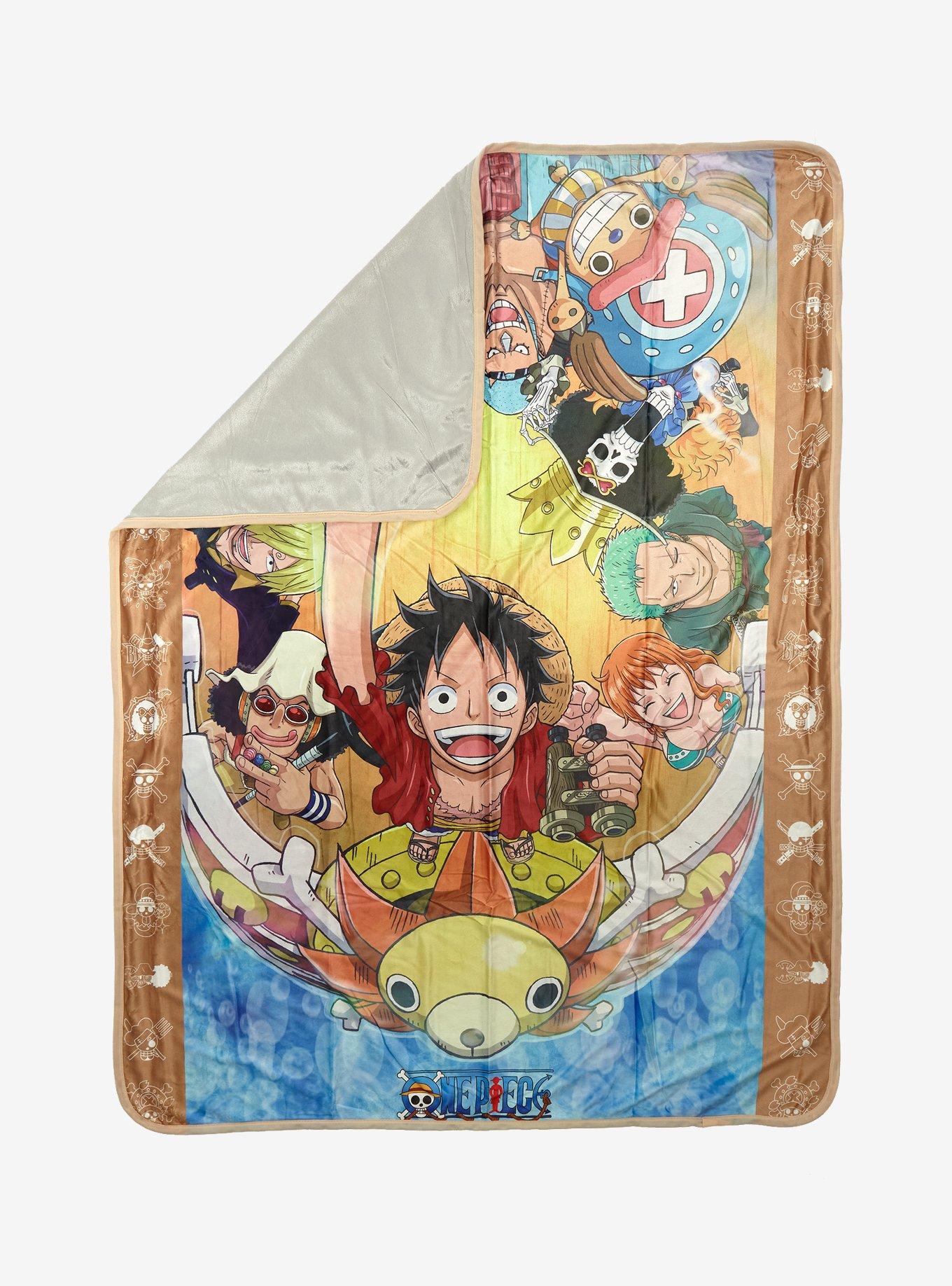 One Piece Thousand Sunny Crew Throw Blanket, , alternate