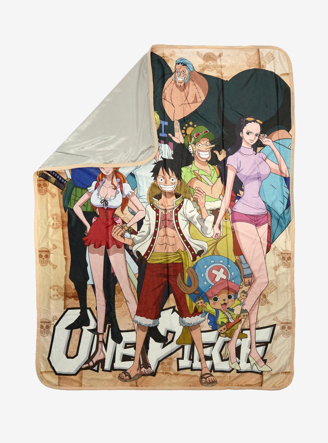One Piece Straw Hat Crew Jolly Rogers Throw Blanket, , hi-res