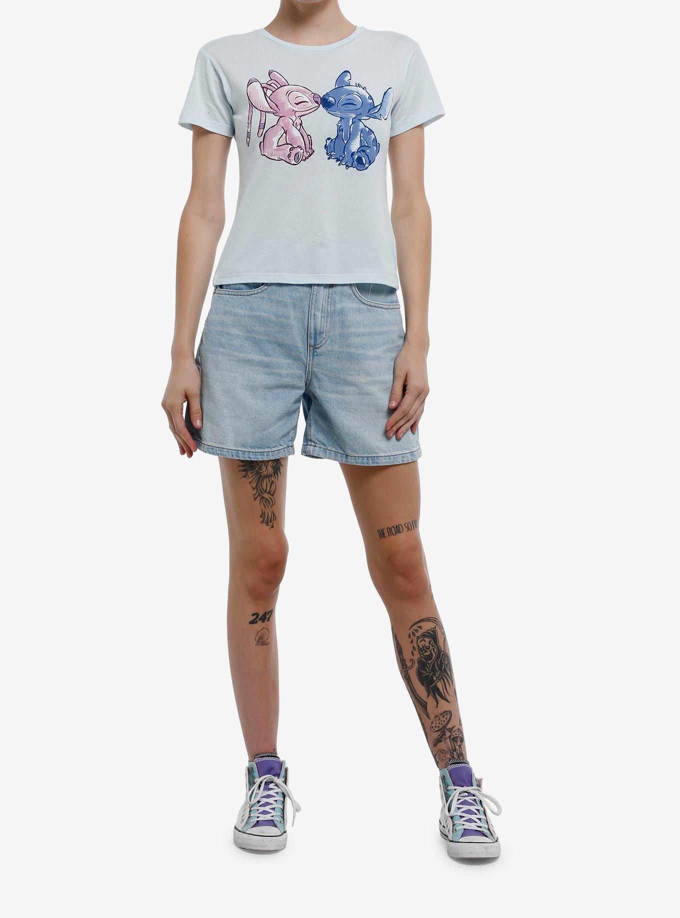 Disney Stitch & Angel Kiss Girls Baby T-Shirt, , hi-res