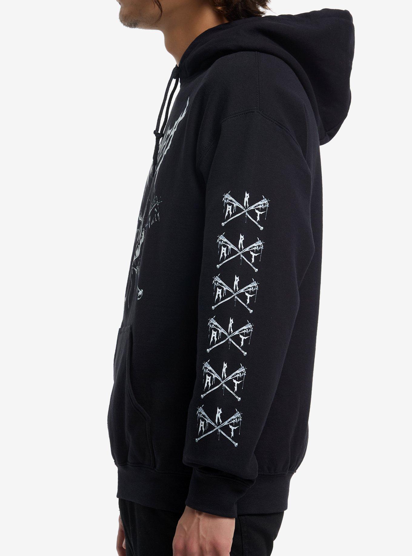 Terrifier Vertebrae33 Art The Clown Weapons Hoodie, BLACK, alternate