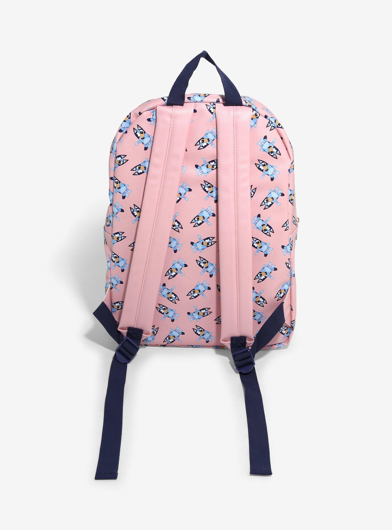 Bluey Pink Allover Print Backpack, , alternate