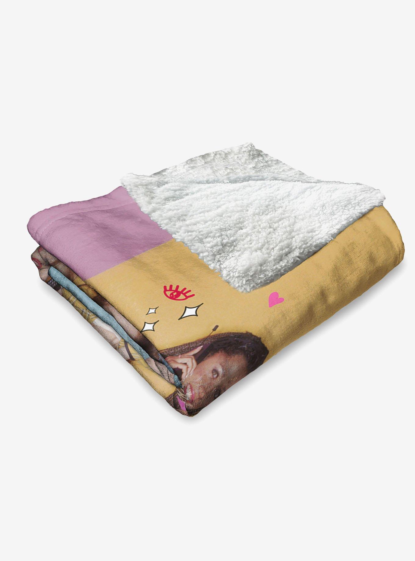Clueless Dionne Cher Tai Silk Touch Sherpa Throw Blanket, , alternate