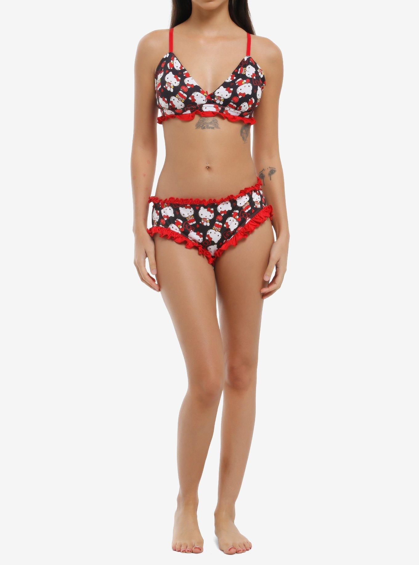 Hello Kitty Apple Ruffle High-Waisted Panty, , hi-res