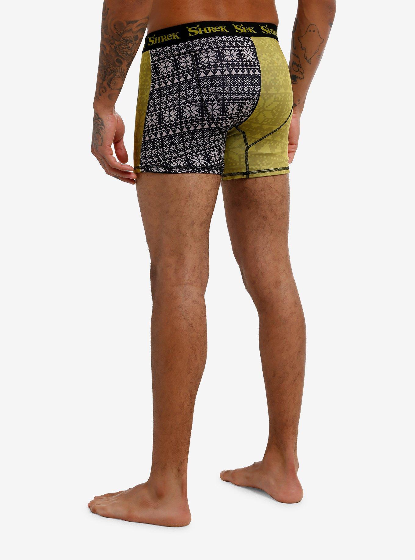 Shrek Donkey & Shrek Fair Isle Split Boxer Briefs, , hi-res