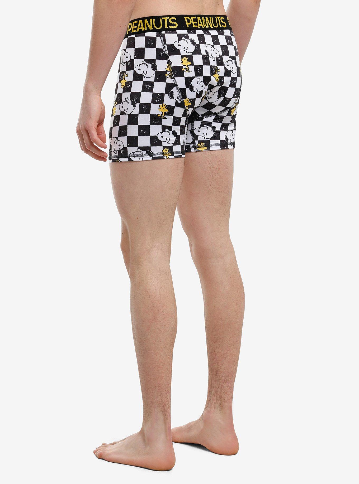 Peanuts Snoopy & Woodstock Checker Boxer Briefs, , hi-res