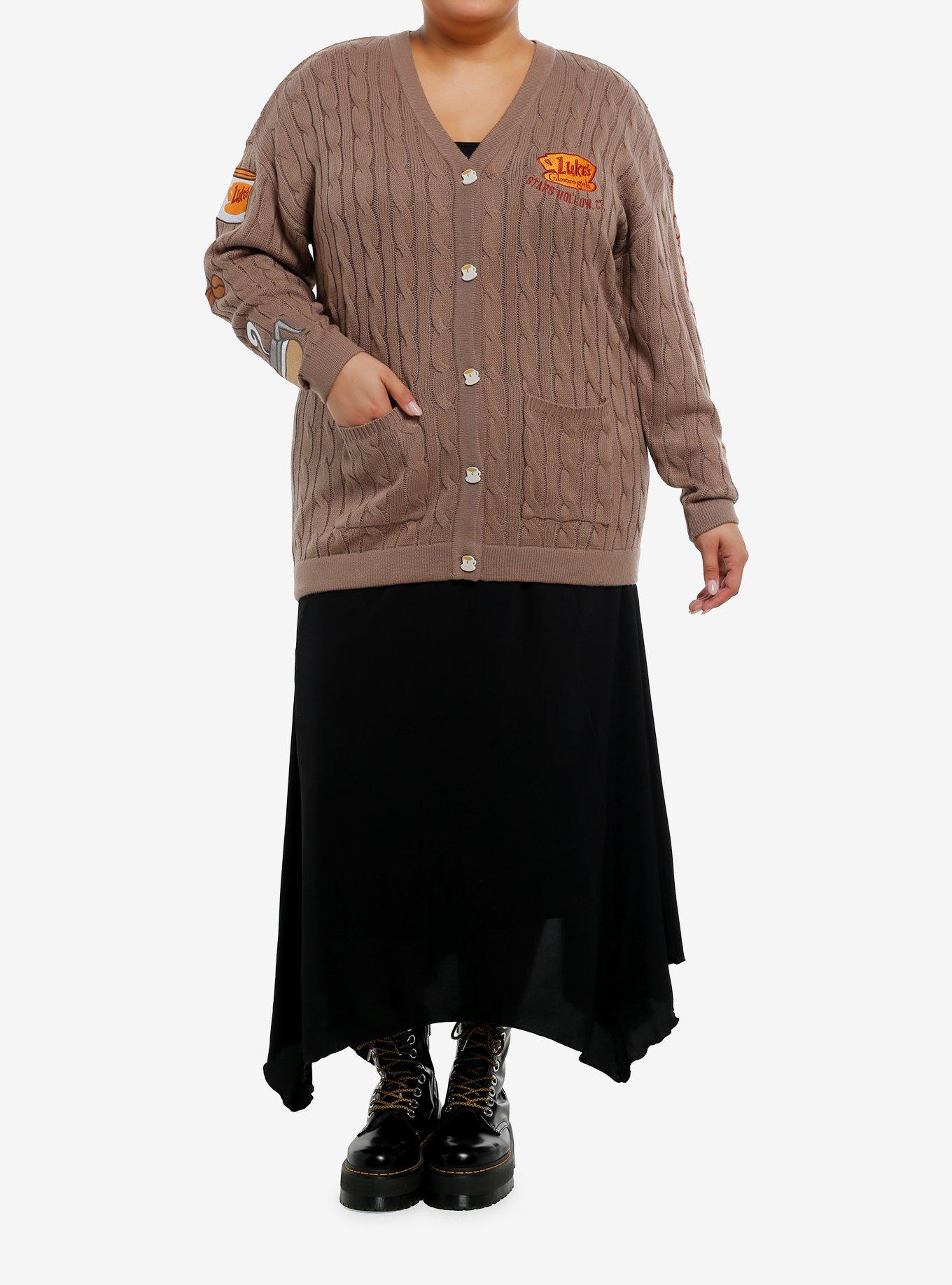 Gilmore Girls Luke's Coffee Girls Cardigan Plus Size, MULTI, alternate