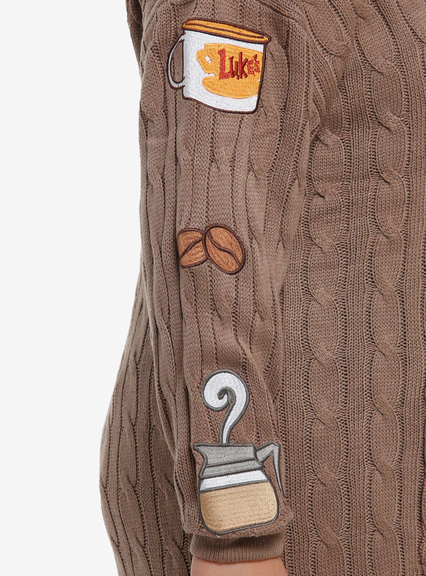 Gilmore Girls Luke's Coffee Girls Cardigan Plus Size, MULTI, alternate