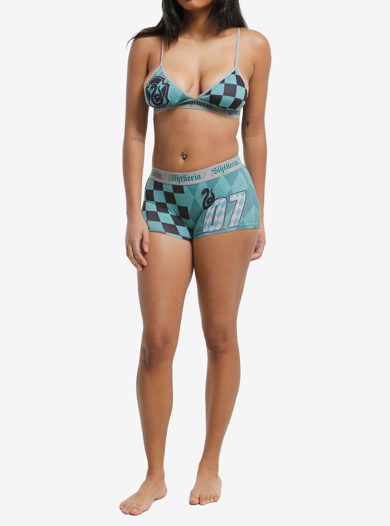 Harry Potter Slytherin Bra & Boyshort Panty Set, , hi-res