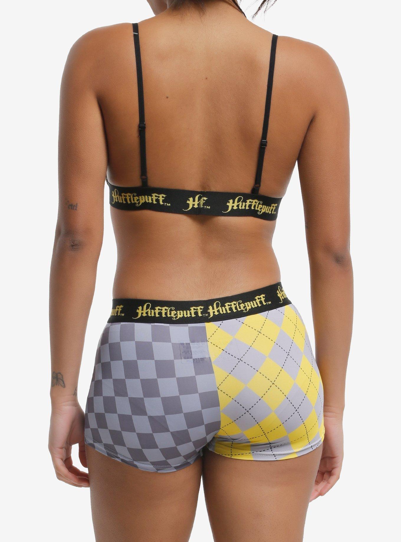 Harry Potter Hufflepuff Bra & Boyshort Panty Set, MULTI, alternate