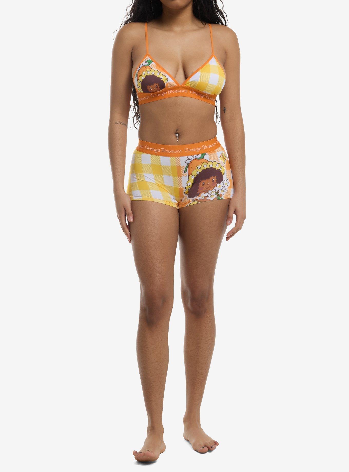 Strawberry Shortcake Orange Blossom Plaid Bra & Boyshort Panty Set, , hi-res