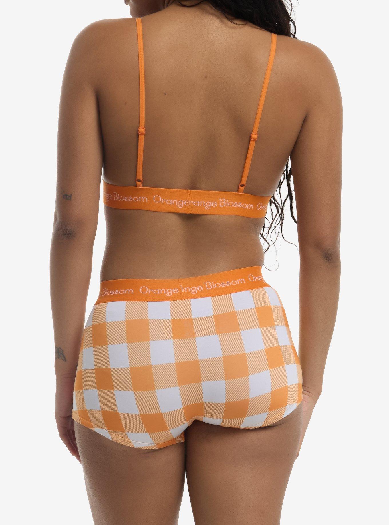 Strawberry Shortcake Orange Blossom Plaid Bra & Boyshort Panty Set, MULTI, alternate