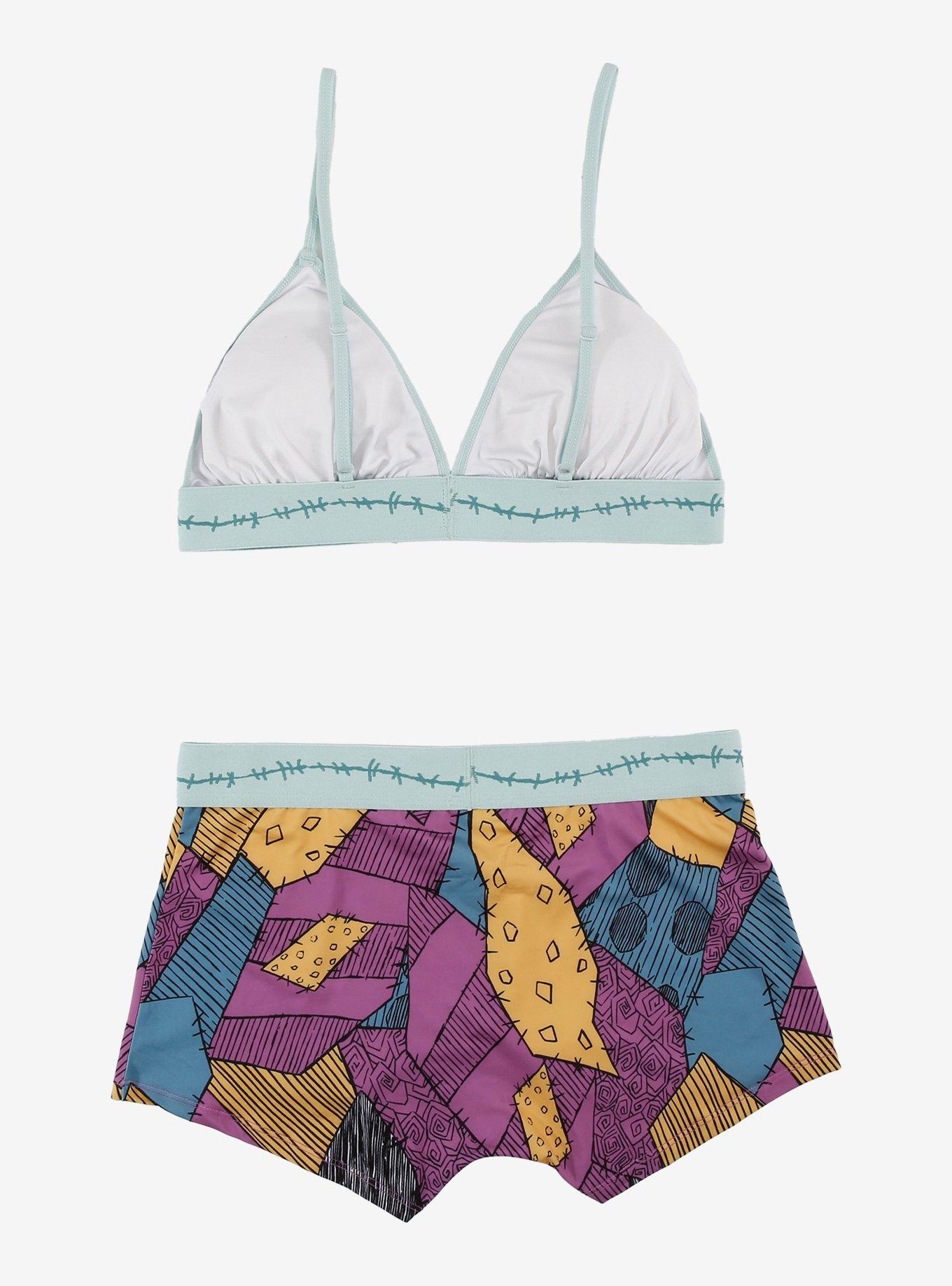 The Nightmare Before Christmas Sally Patchwork Bra & Boyshort Panty Set, , hi-res