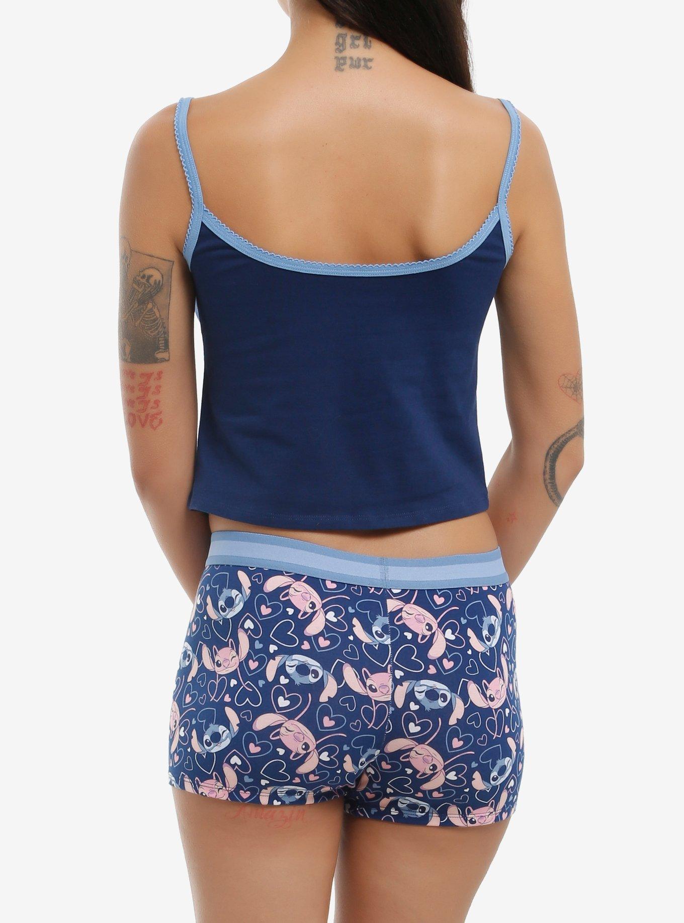 Disney Stitch & Angel Hearts Cami & Boyshort Panty Set, MULTI, alternate