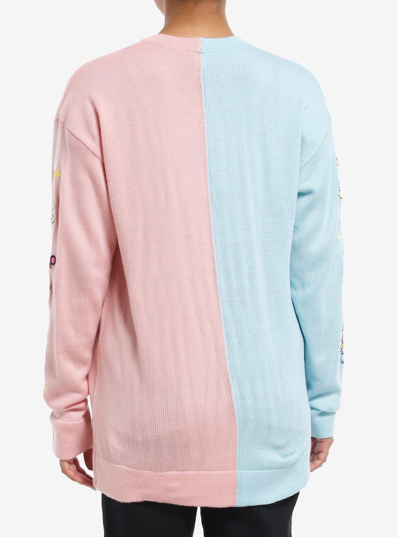 Sonic The Hedgehog Chao Color-Block Girls Cardigan, PINK, alternate