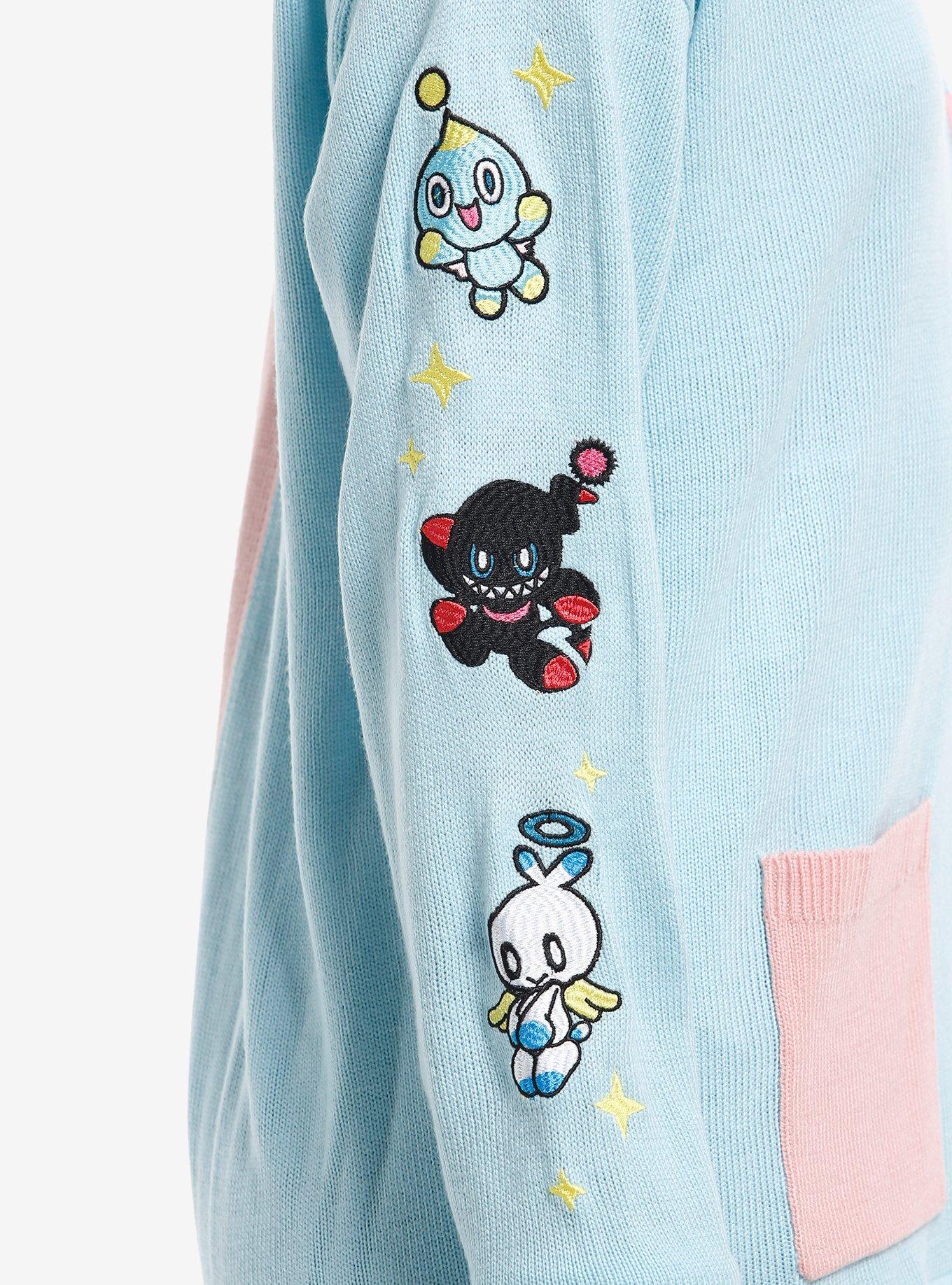 Sonic The Hedgehog Chao Color-Block Girls Cardigan, PINK, alternate