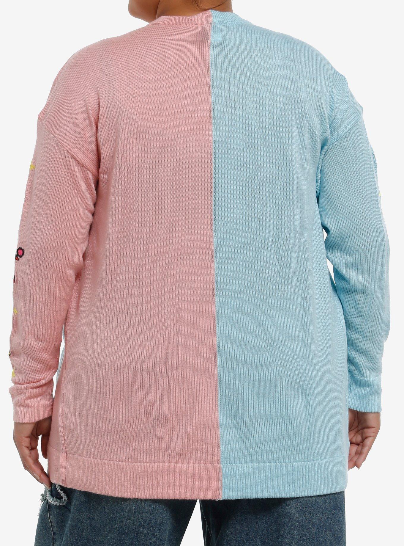 Sonic The Hedgehog Chao Color-Block Girls Cardigan Plus Size, PINK, alternate