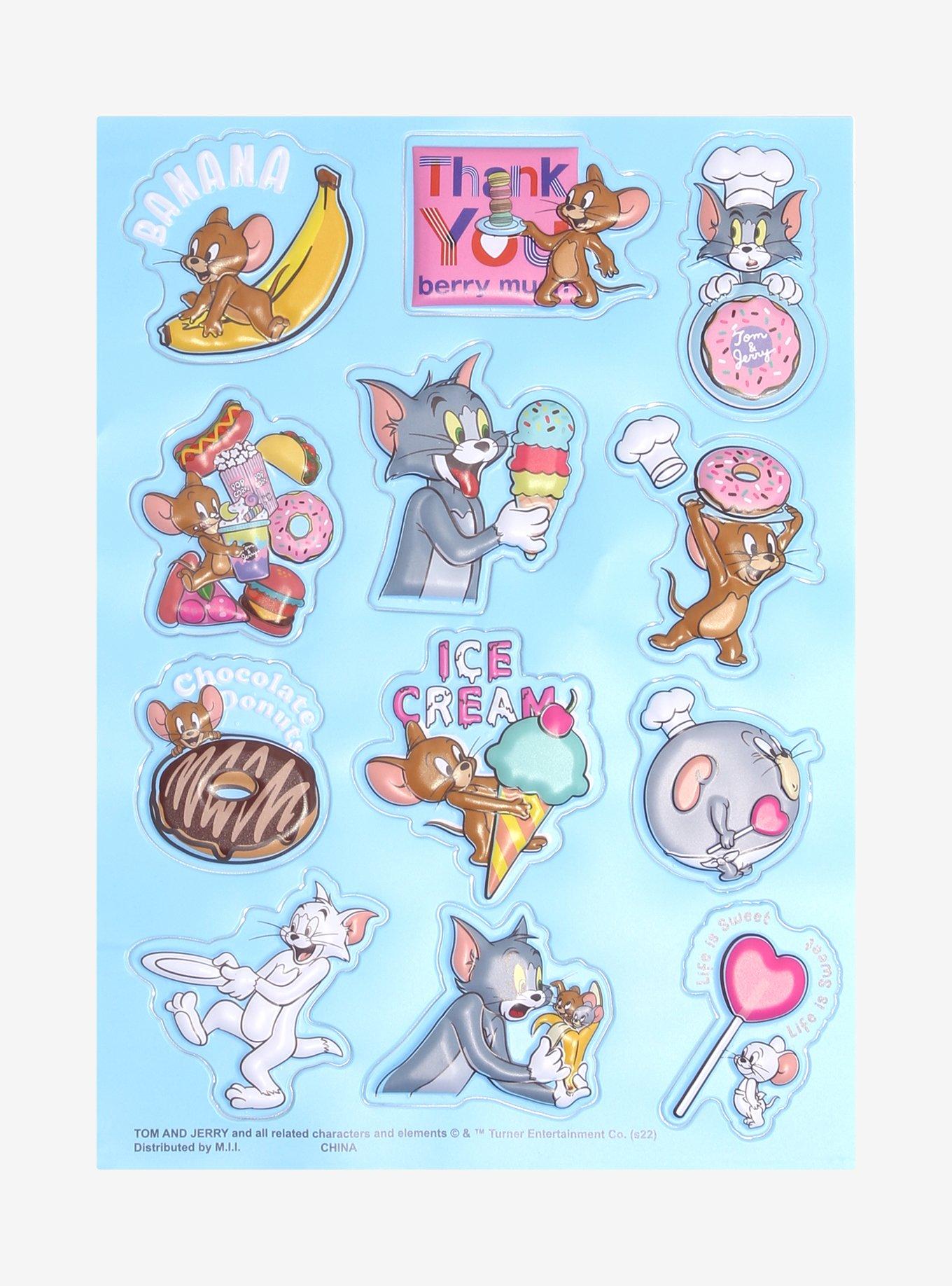 Tom And Jerry Puffy Sticker Sheet, , hi-res