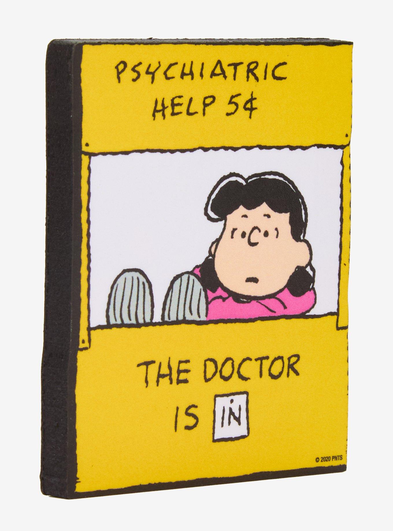 Peanuts Lucy Psychiatric Help Booth Chunky Magnet, , alternate