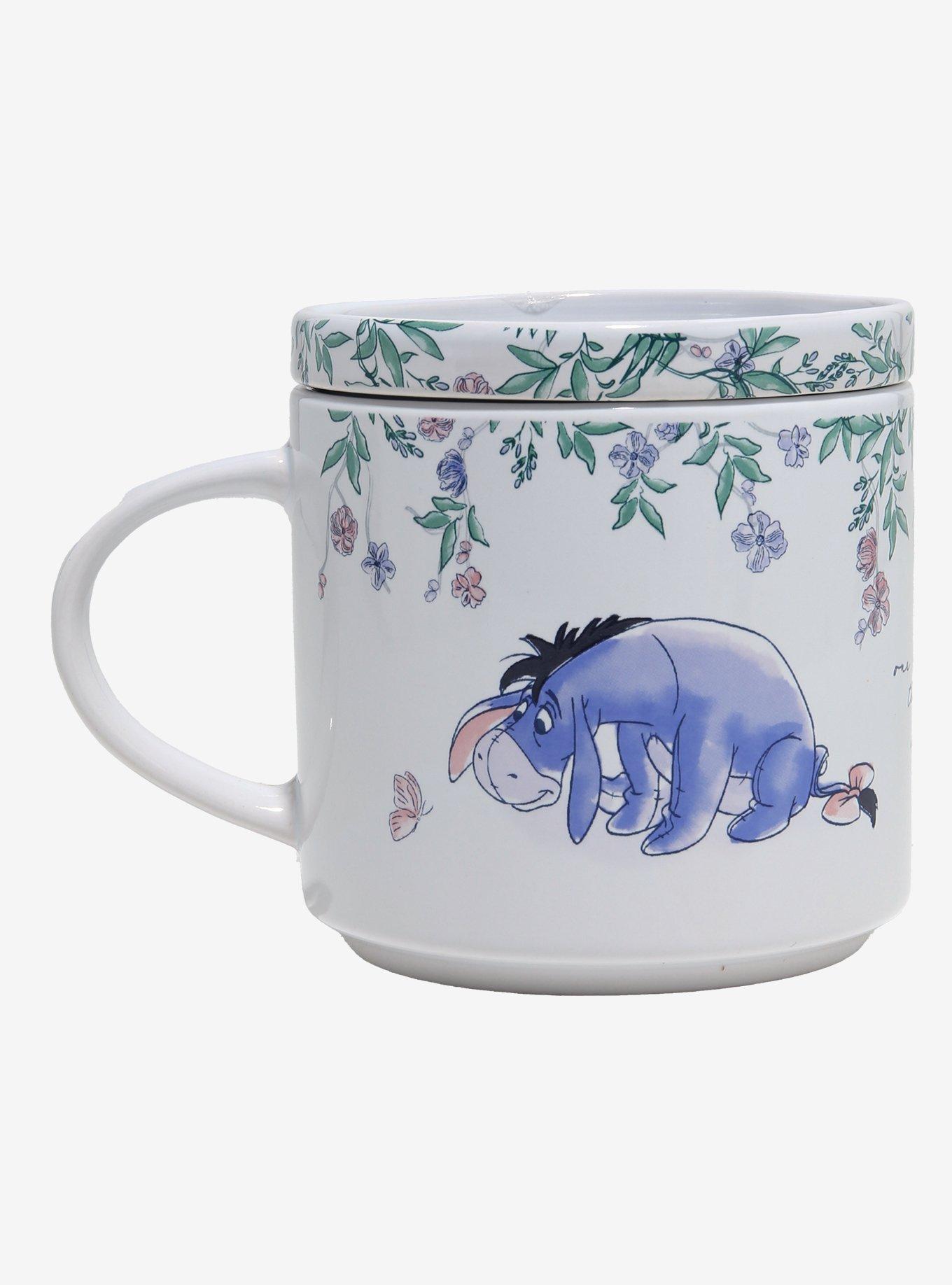 Disney Winnie the Pooh Eeyore Floral Mug with Lid, , hi-res