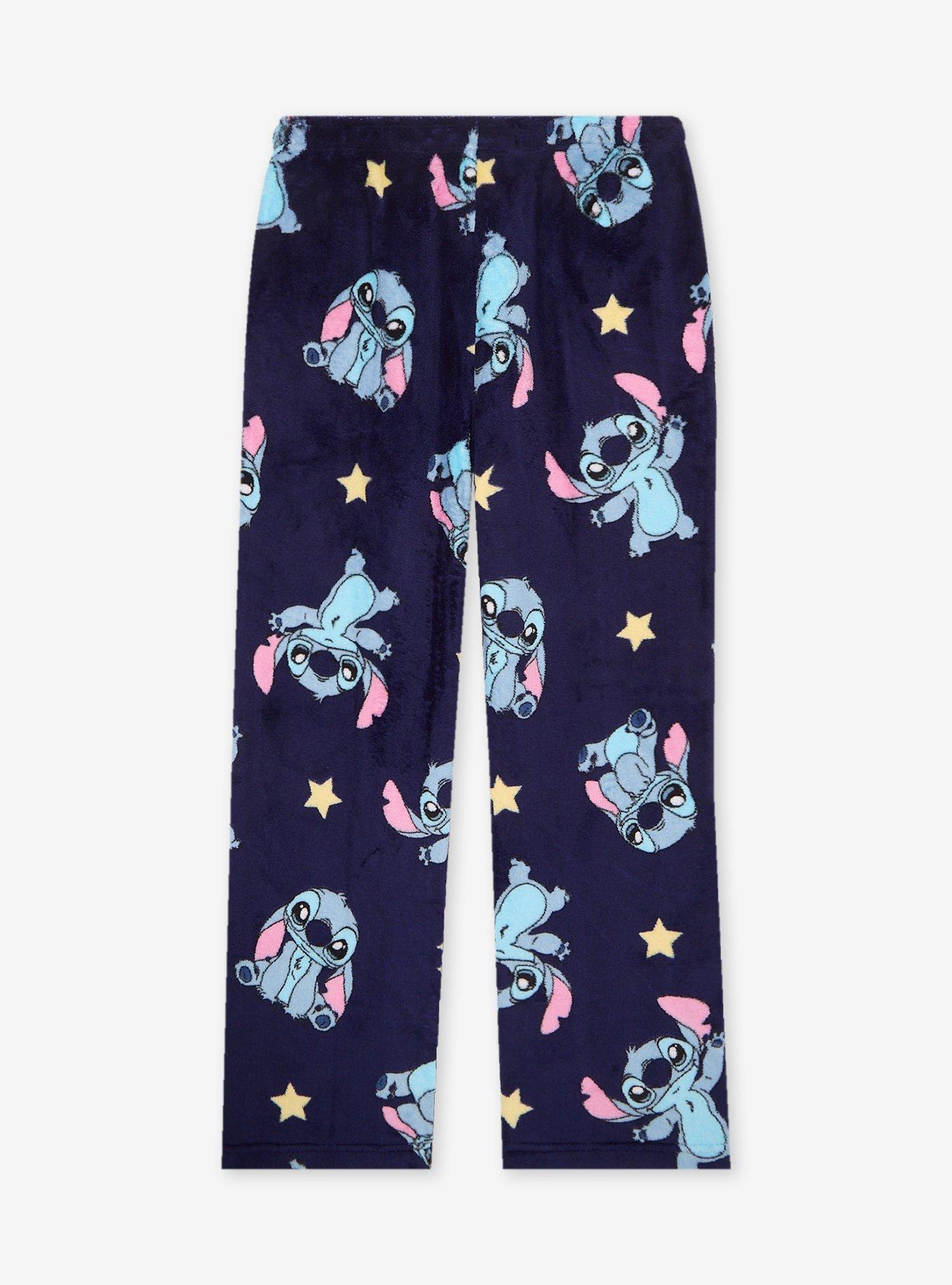 Disney Lilo & Stitch Stars & Stitch Allover Print Plush Sleep Pants - BoxLunch Exclusive, , hi-res
