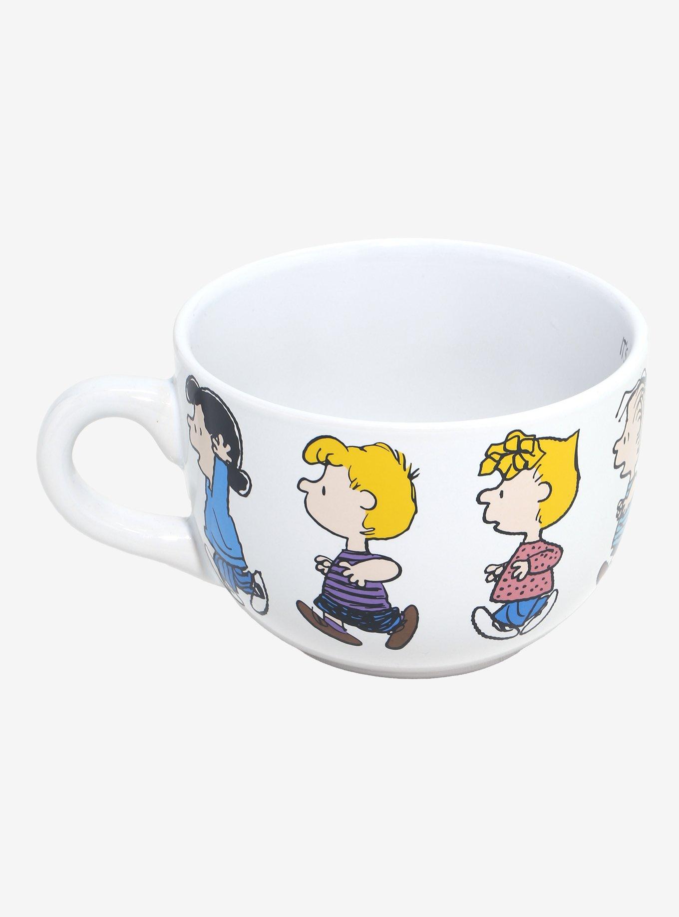 Peanuts Characters Running Soup Mug, , alternate