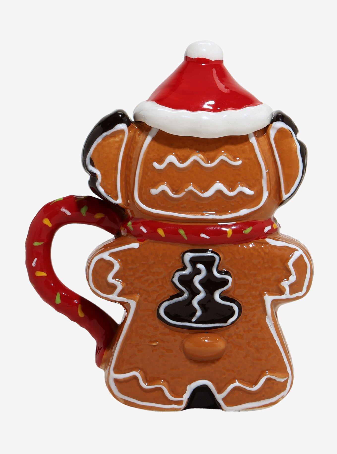 Disney Lilo & Stitch Gingerbread Stitch Figural Mug with Lid