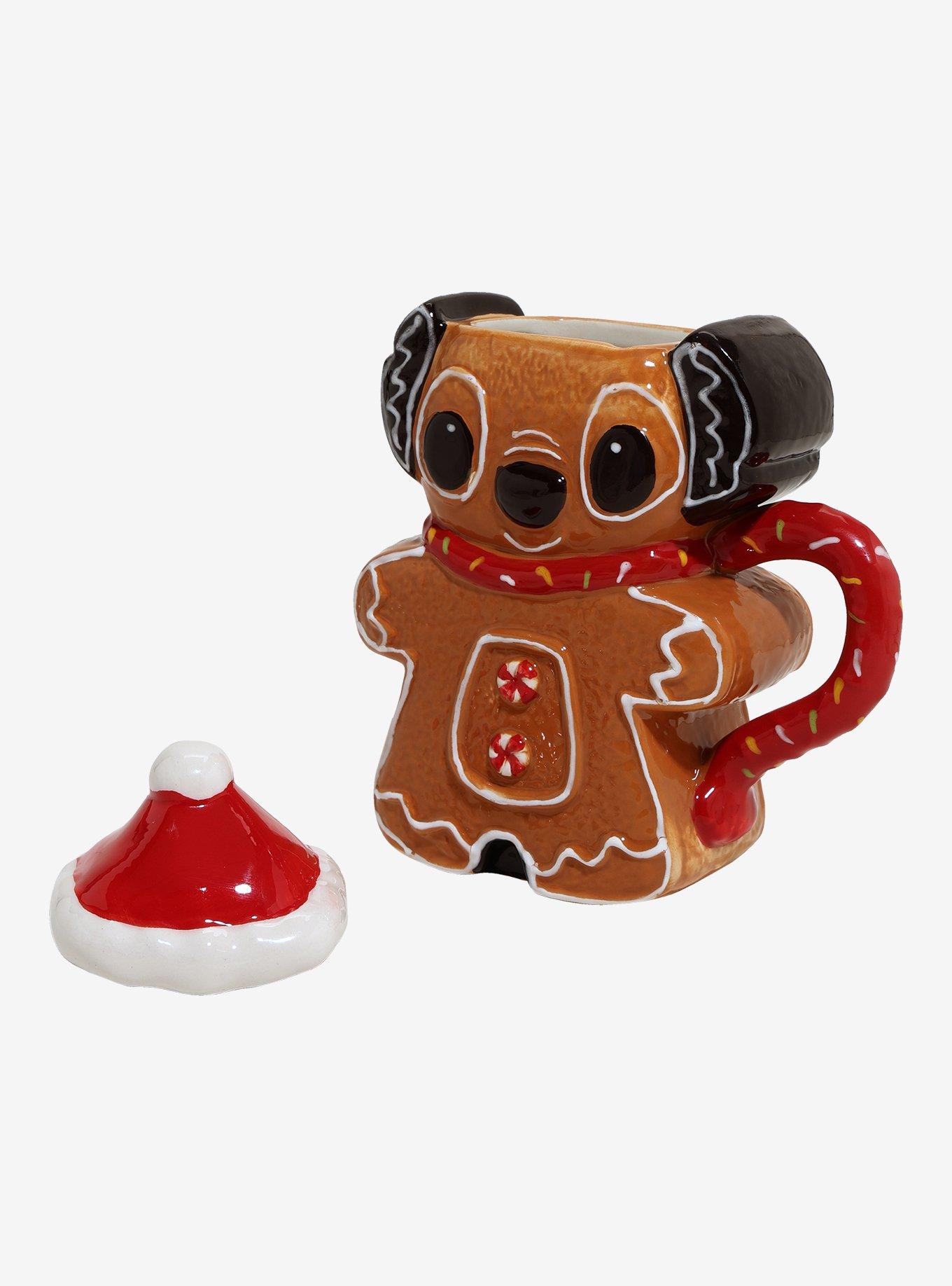 Disney Lilo & Stitch Gingerbread Stitch Figural Mug with Lid