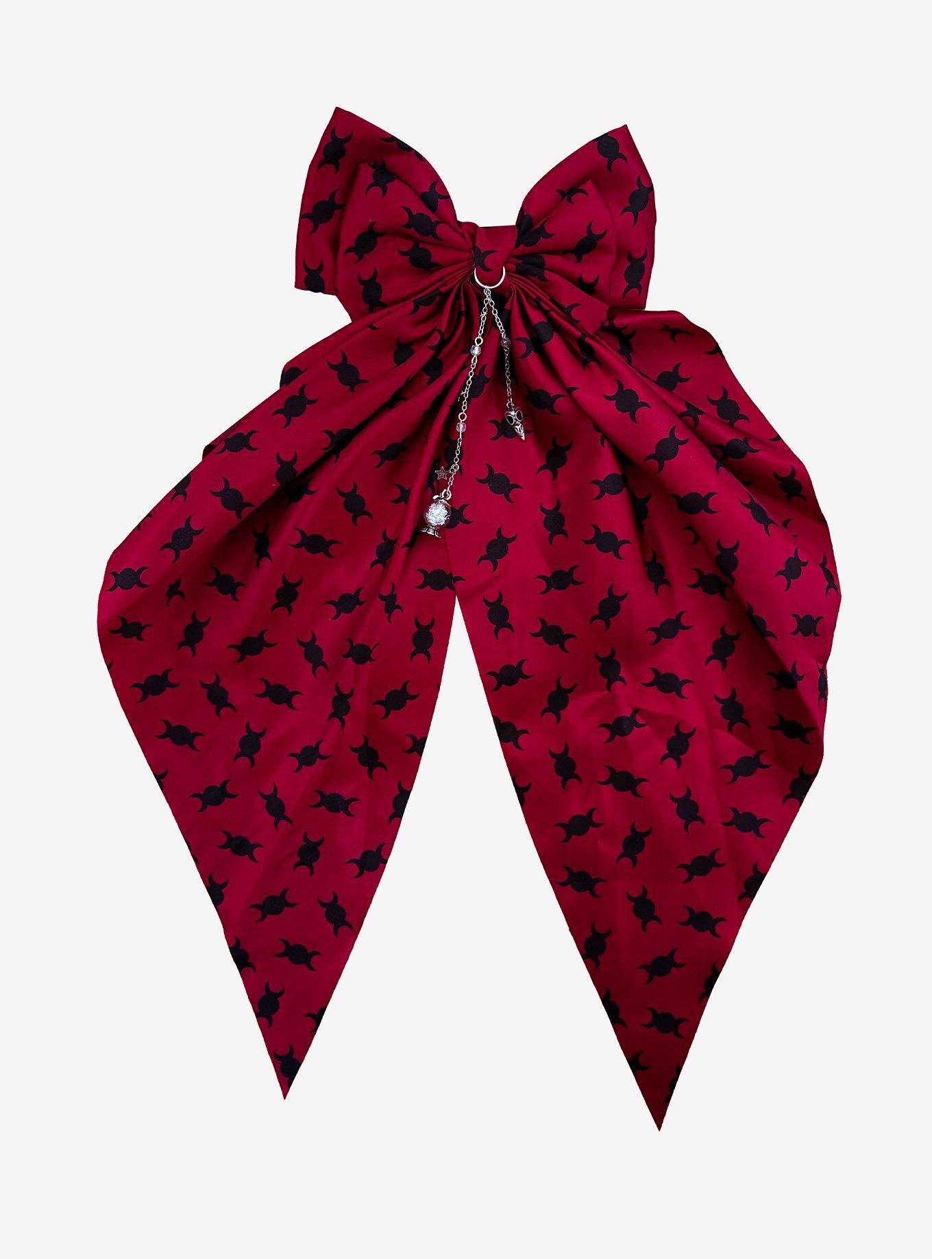 Moon Phase Charm Hair Bow, , hi-res