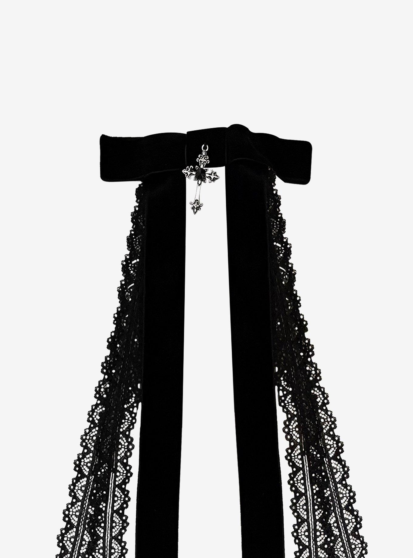 Cosmic Aura Lace Cross Hair Bow, , alternate