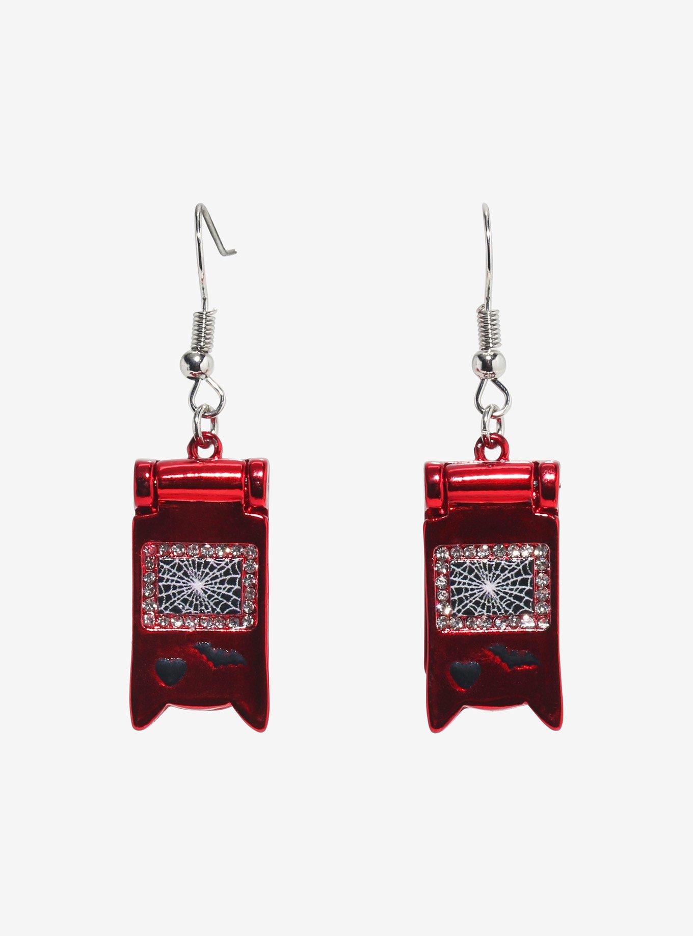 Cat Flip Phone Earrings, , hi-res