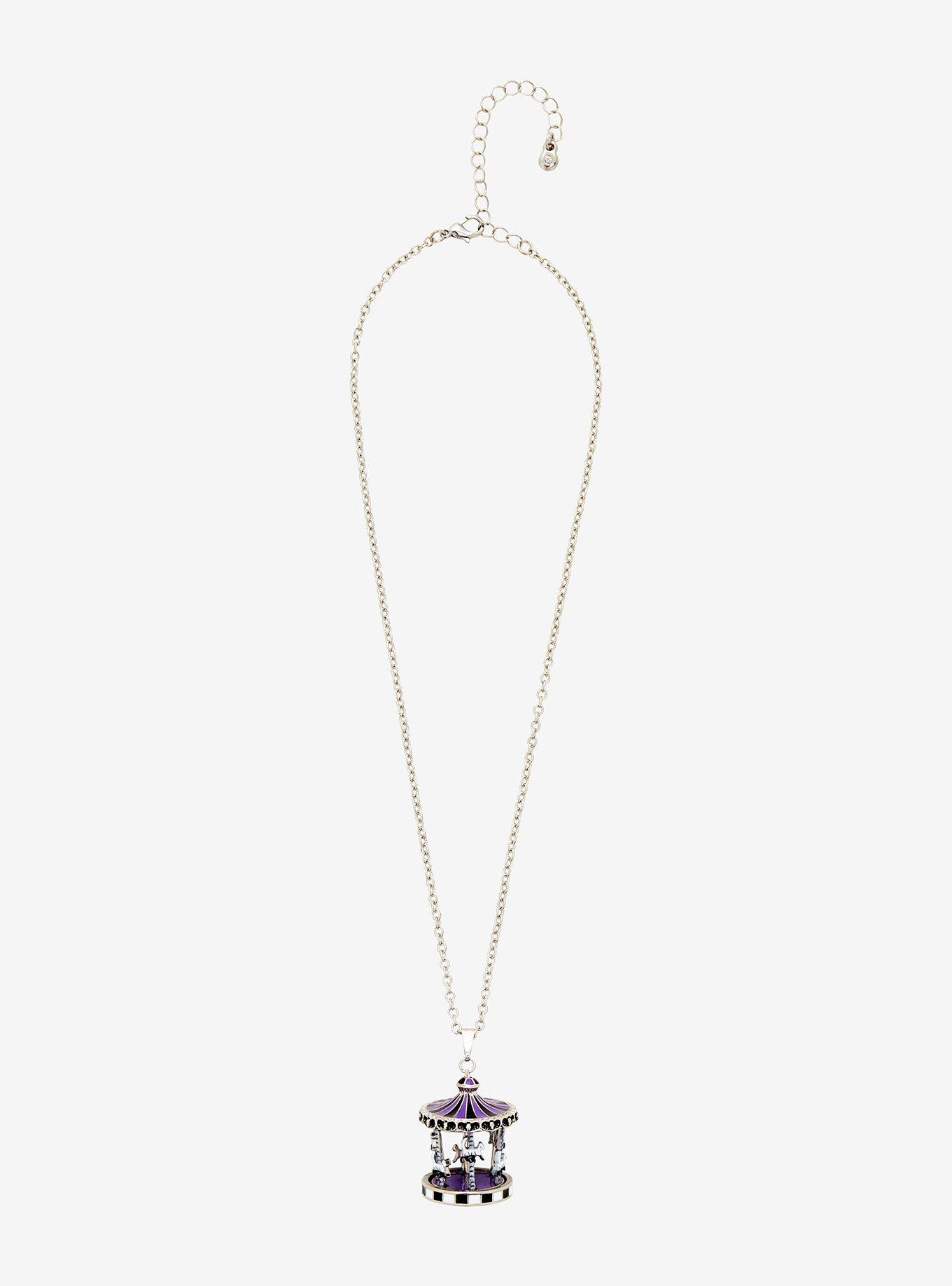 Ghost Cat Carousel Spinning Necklace, , hi-res