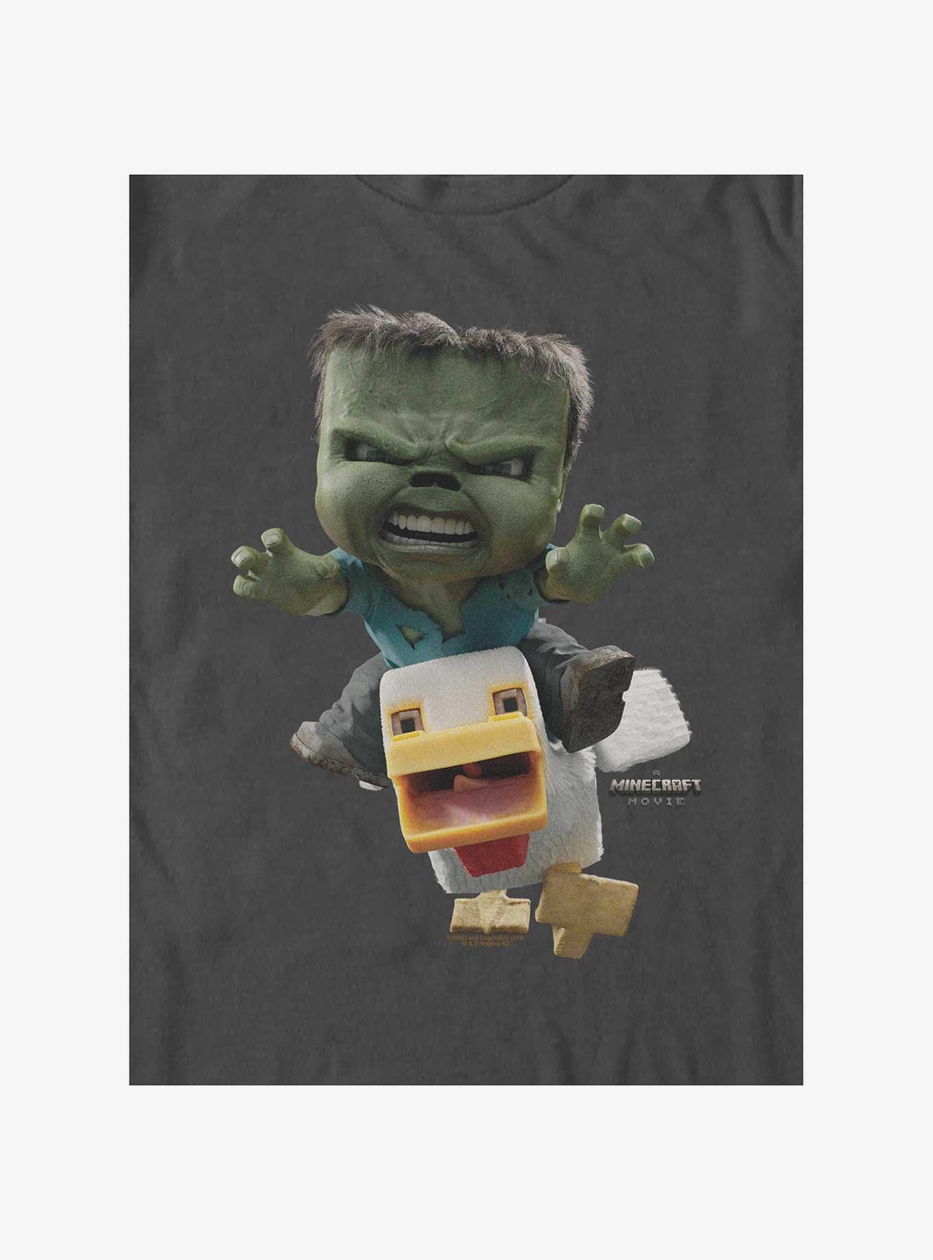 A Minecraft Movie Chicken Jockey T-Shirt, CHARCOAL, alternate