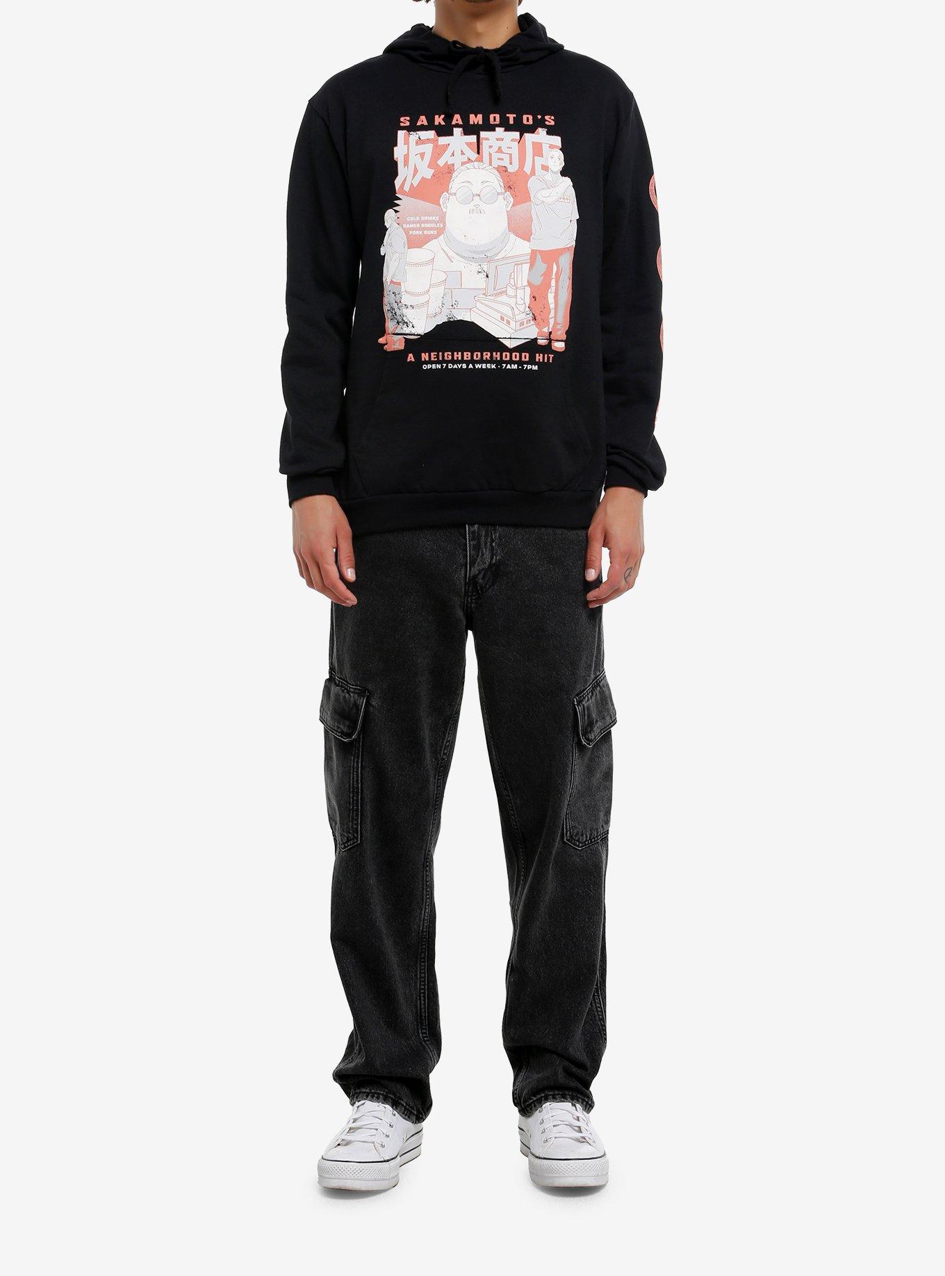 Sakamoto Days Taro Sakamoto Shop Double-Sided Hoodie, BLACK, alternate